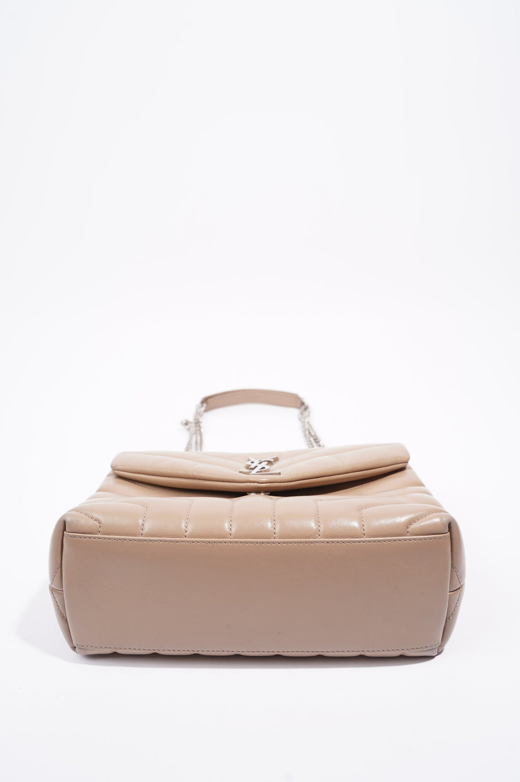 Saint Laurent Womens Lou Lou Dark Beige Small