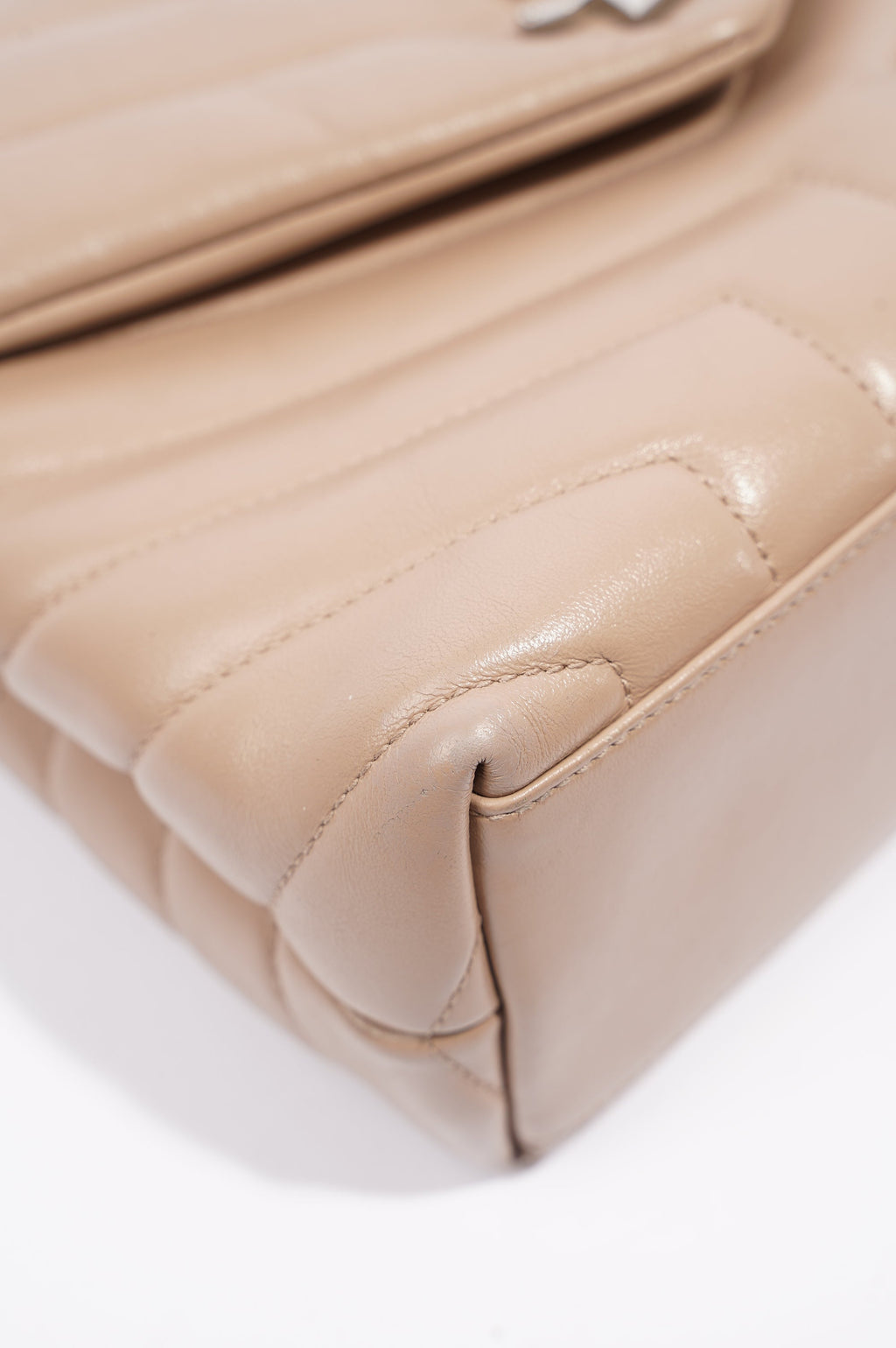 Saint Laurent Womens Lou Lou Dark Beige Small