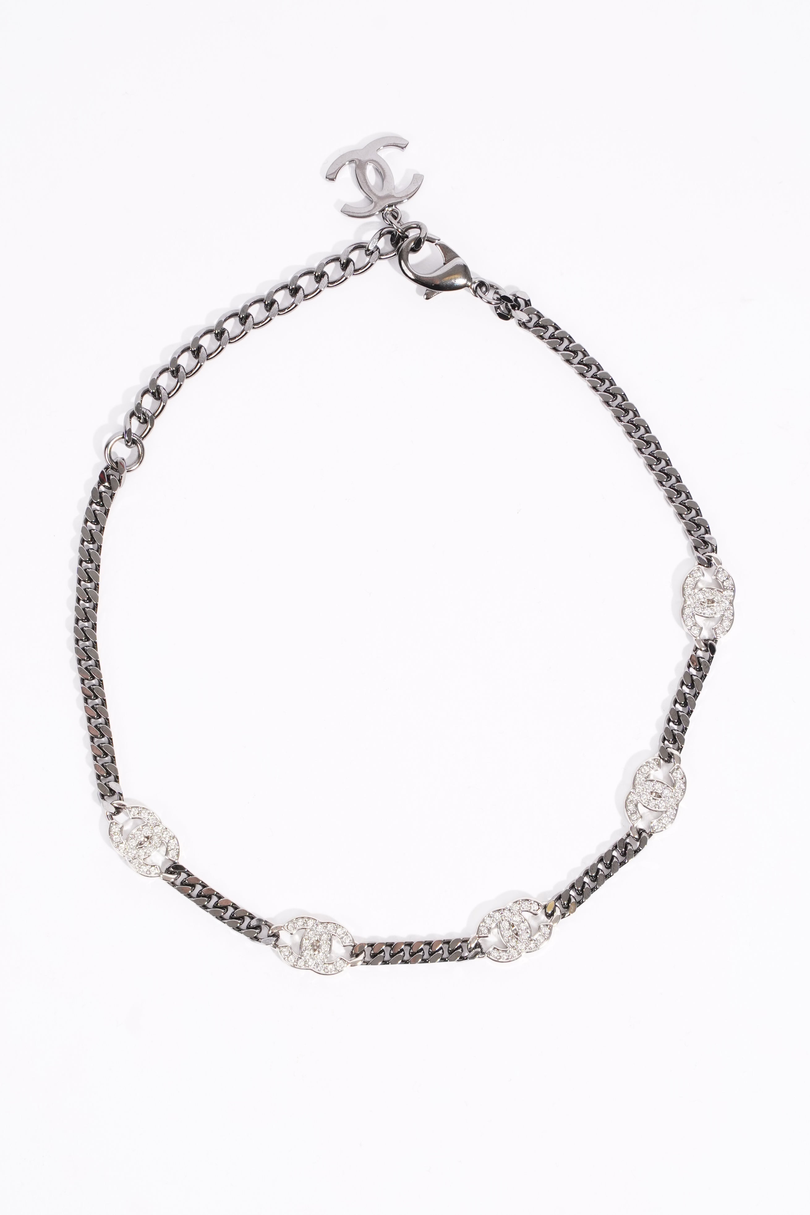 Chanel Womens CC Chocker Gun Metal Finish Base Metal 2021