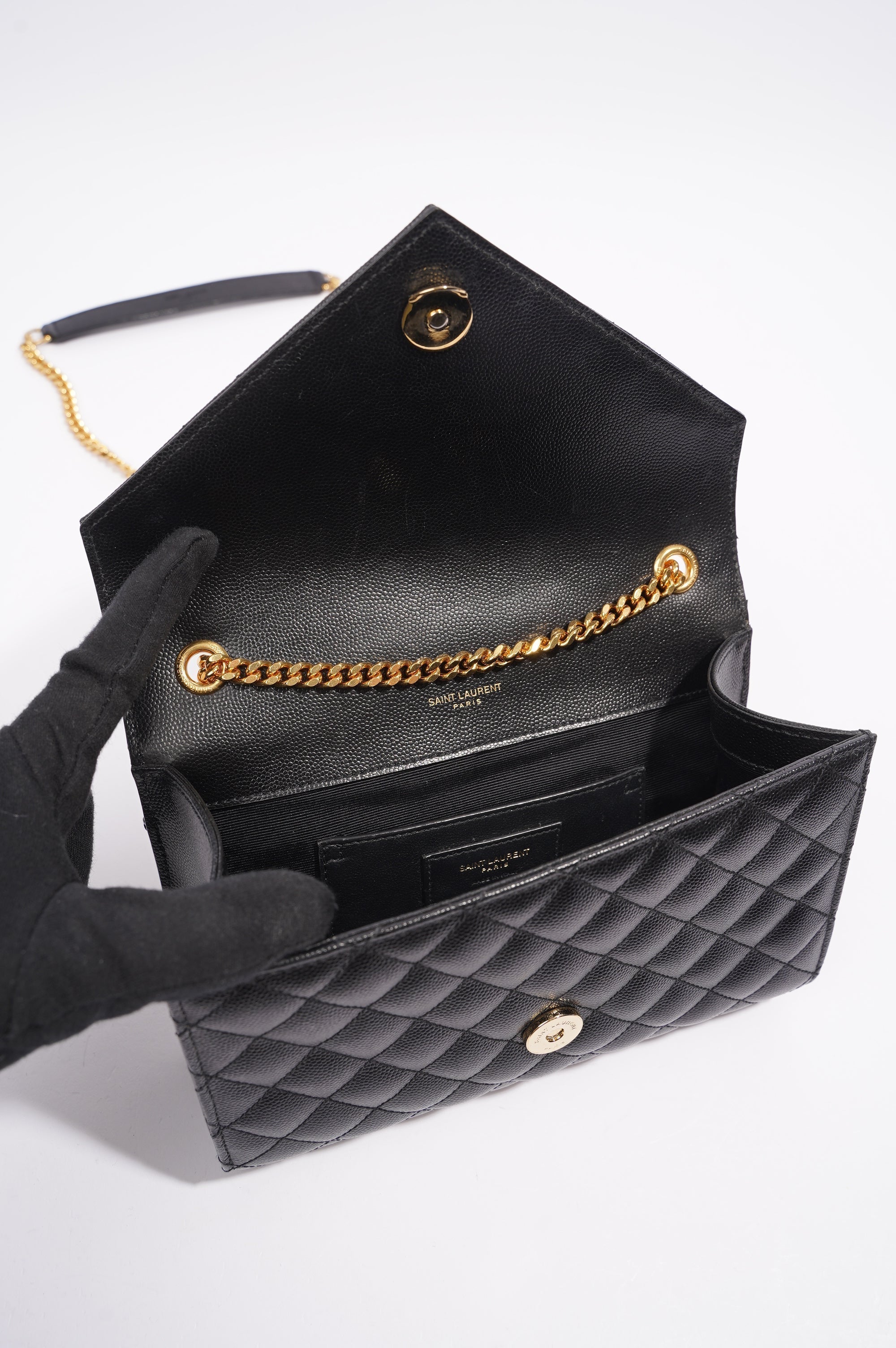 Saint Laurent Envelope Bag Black Small