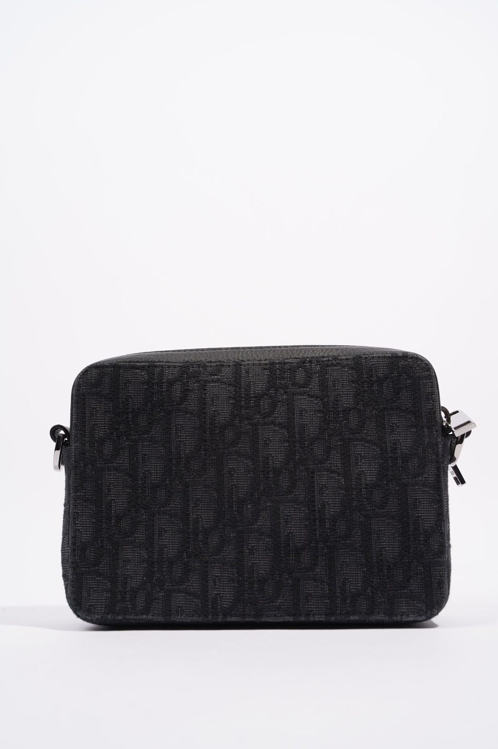 Christian Dior Mens Double Zip Crossbody Black Oblique Canvas