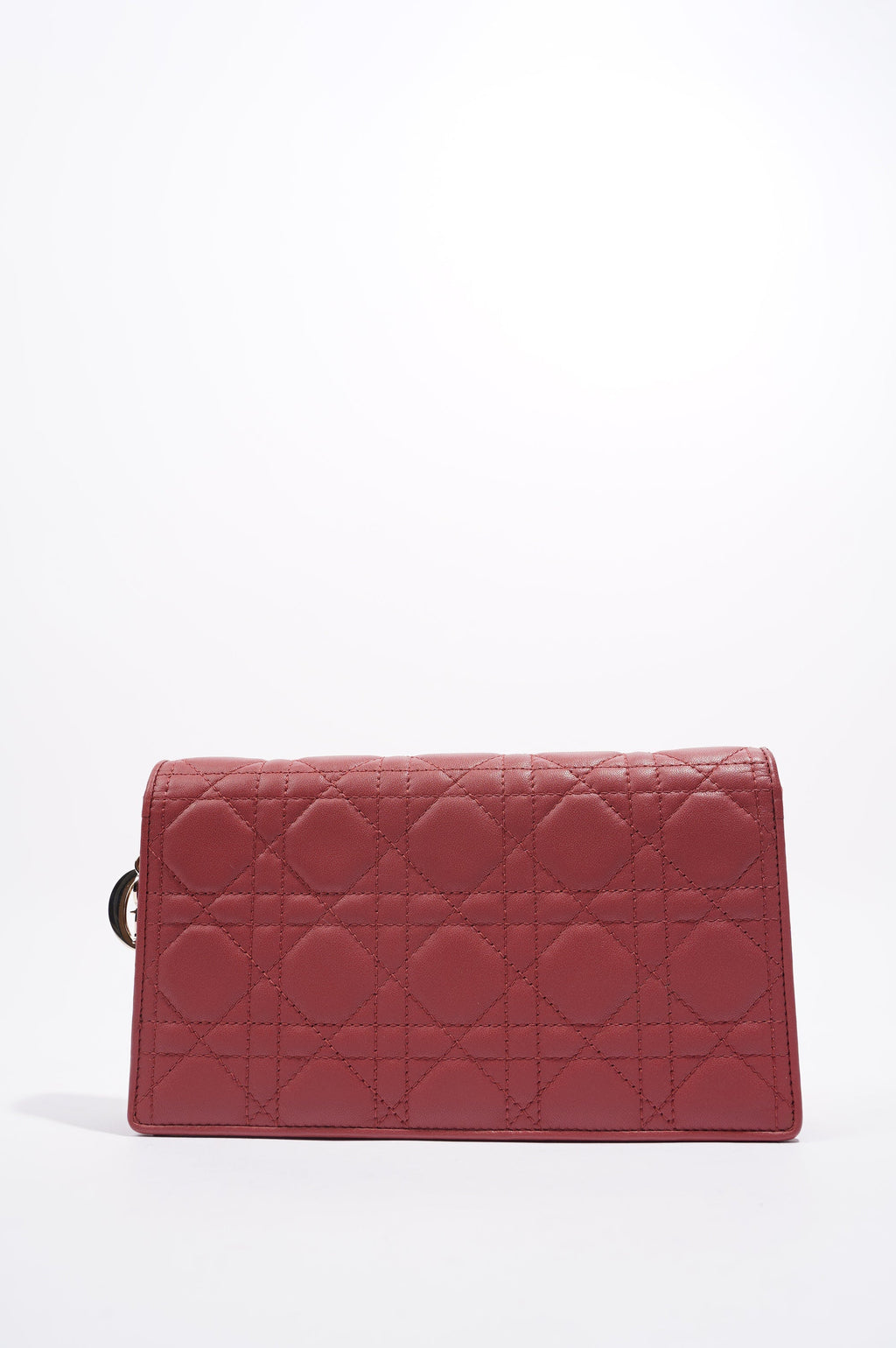Christian Dior Womens Cannage Lady Dior Red WOC