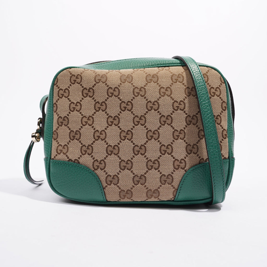 Gucci Womens Bree Crossbody Supreme / Green