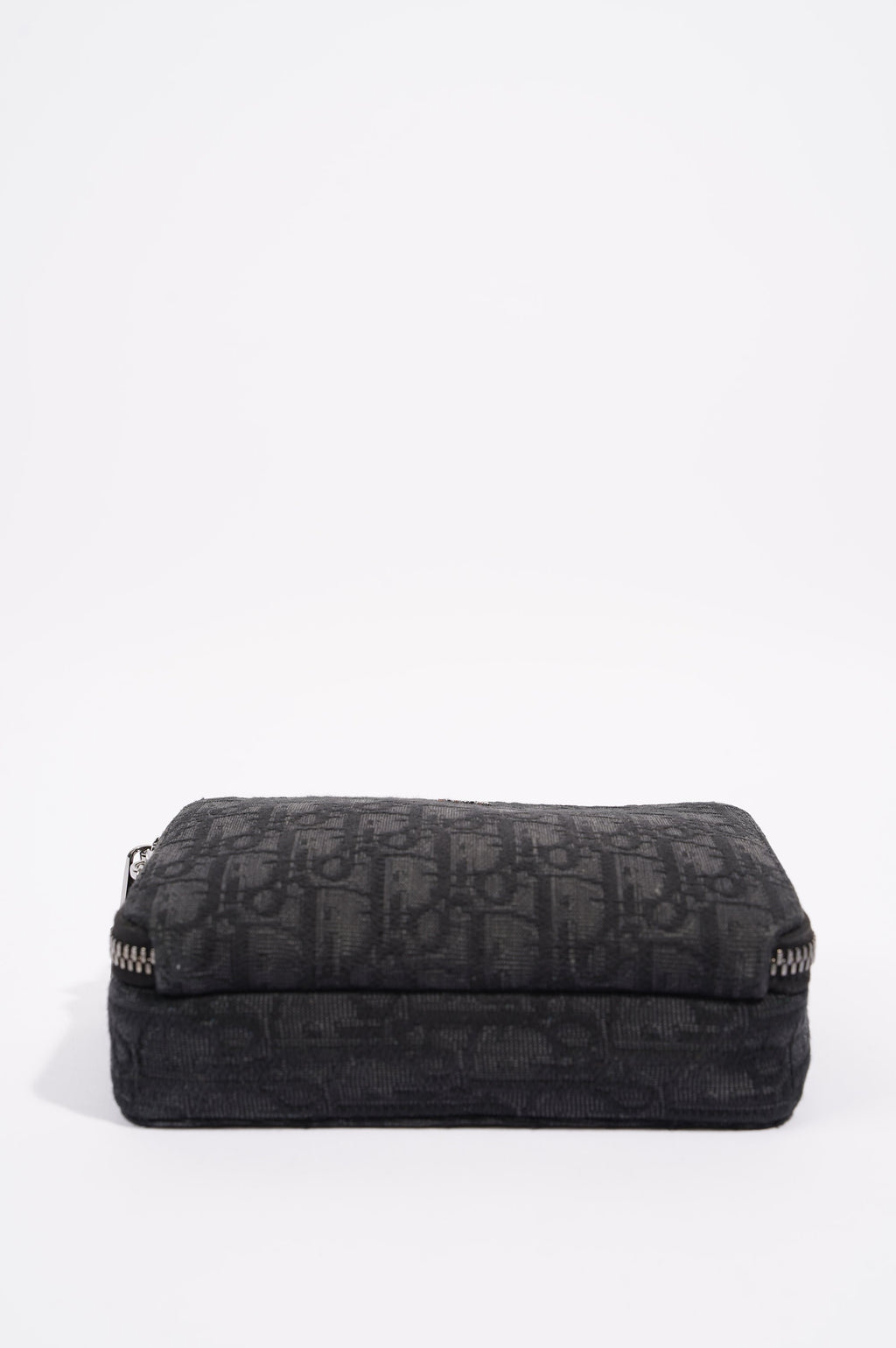 Christian Dior Mens Double Zip Crossbody Black Oblique Canvas
