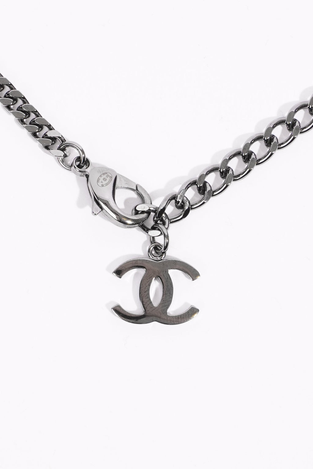 Chanel Womens CC Chocker Gun Metal Finish Base Metal 2021