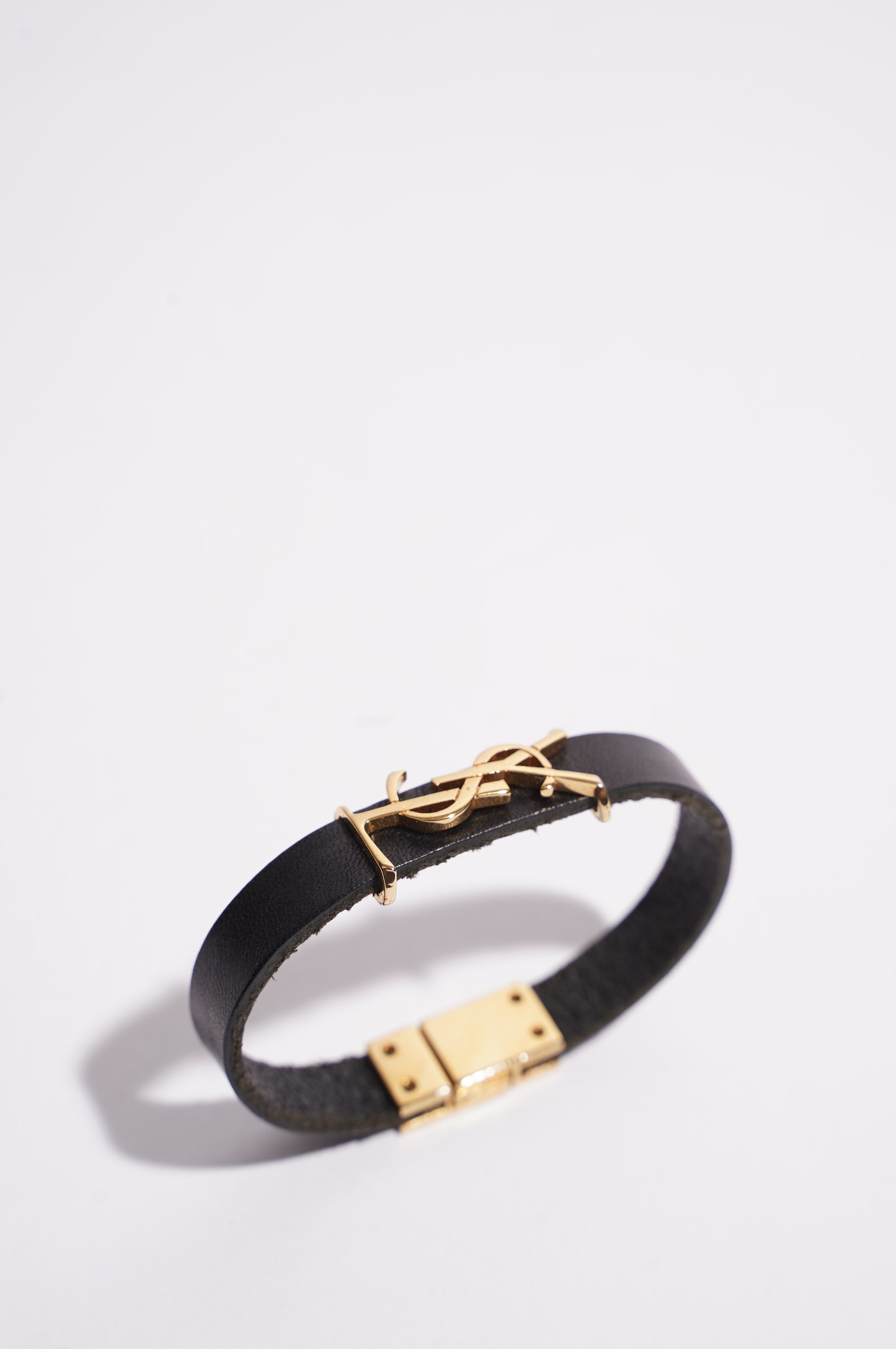 Saint Laurent Womens Opyum Bracelet Black / Gold