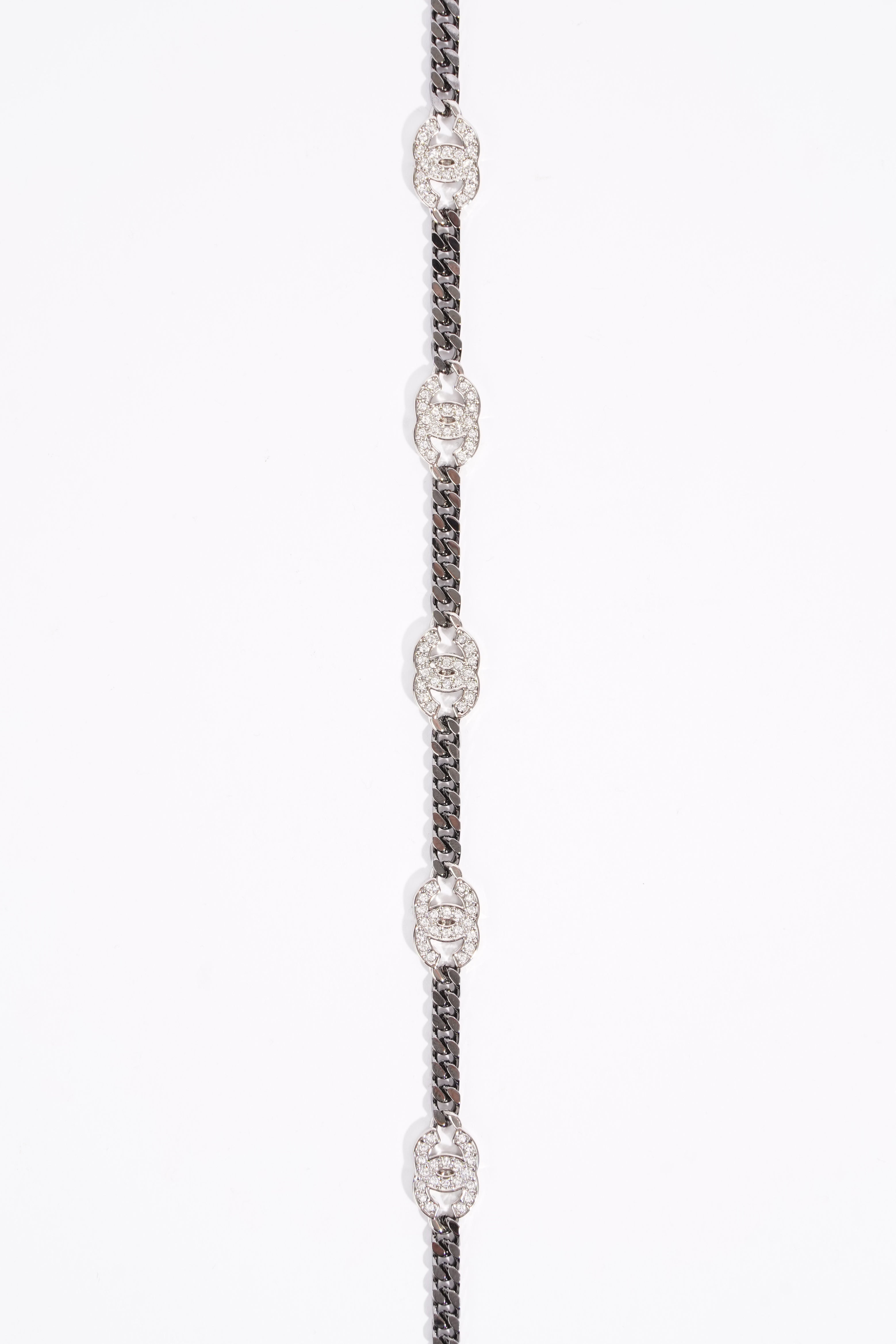 Chanel Womens CC Chocker Gun Metal Finish Base Metal 2021