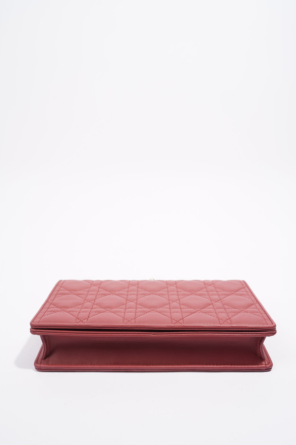 Christian Dior Womens Cannage Lady Dior Red WOC