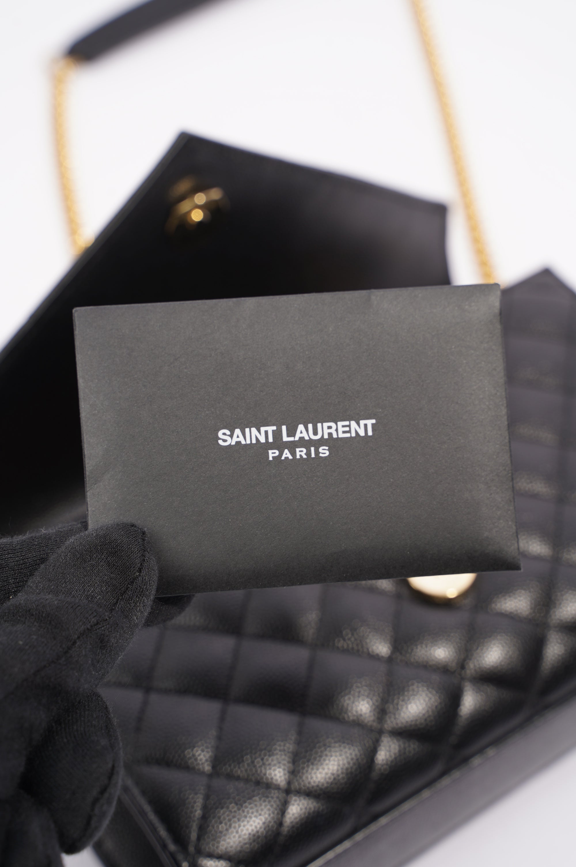 Saint Laurent Envelope Bag Black Small