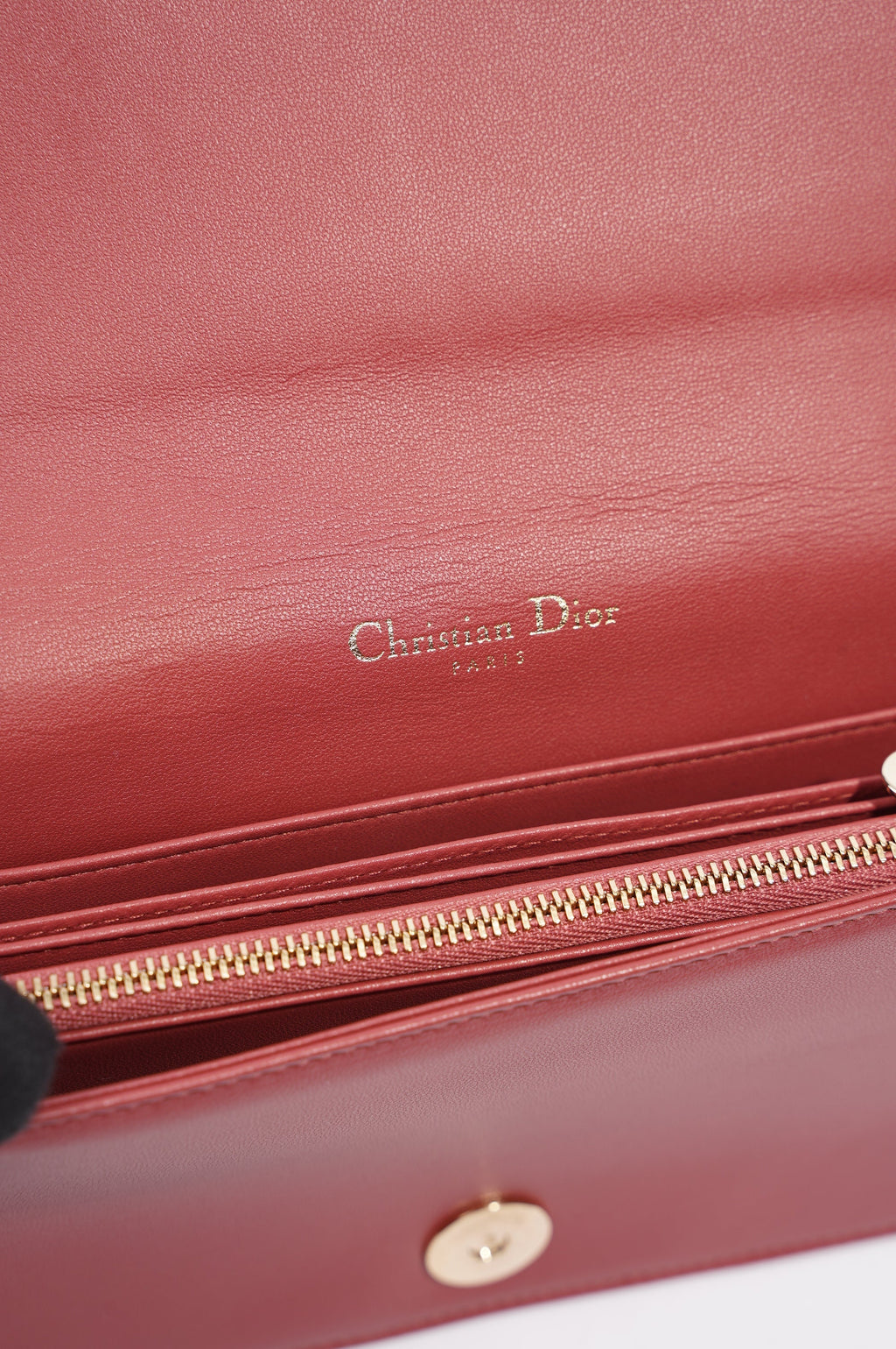 Christian Dior Womens Cannage Lady Dior Red WOC
