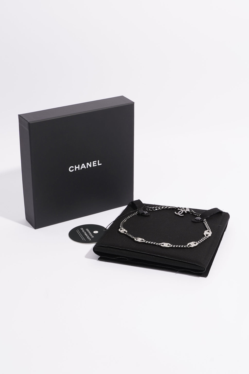 Chanel Womens CC Chocker Gun Metal Finish Base Metal 2021