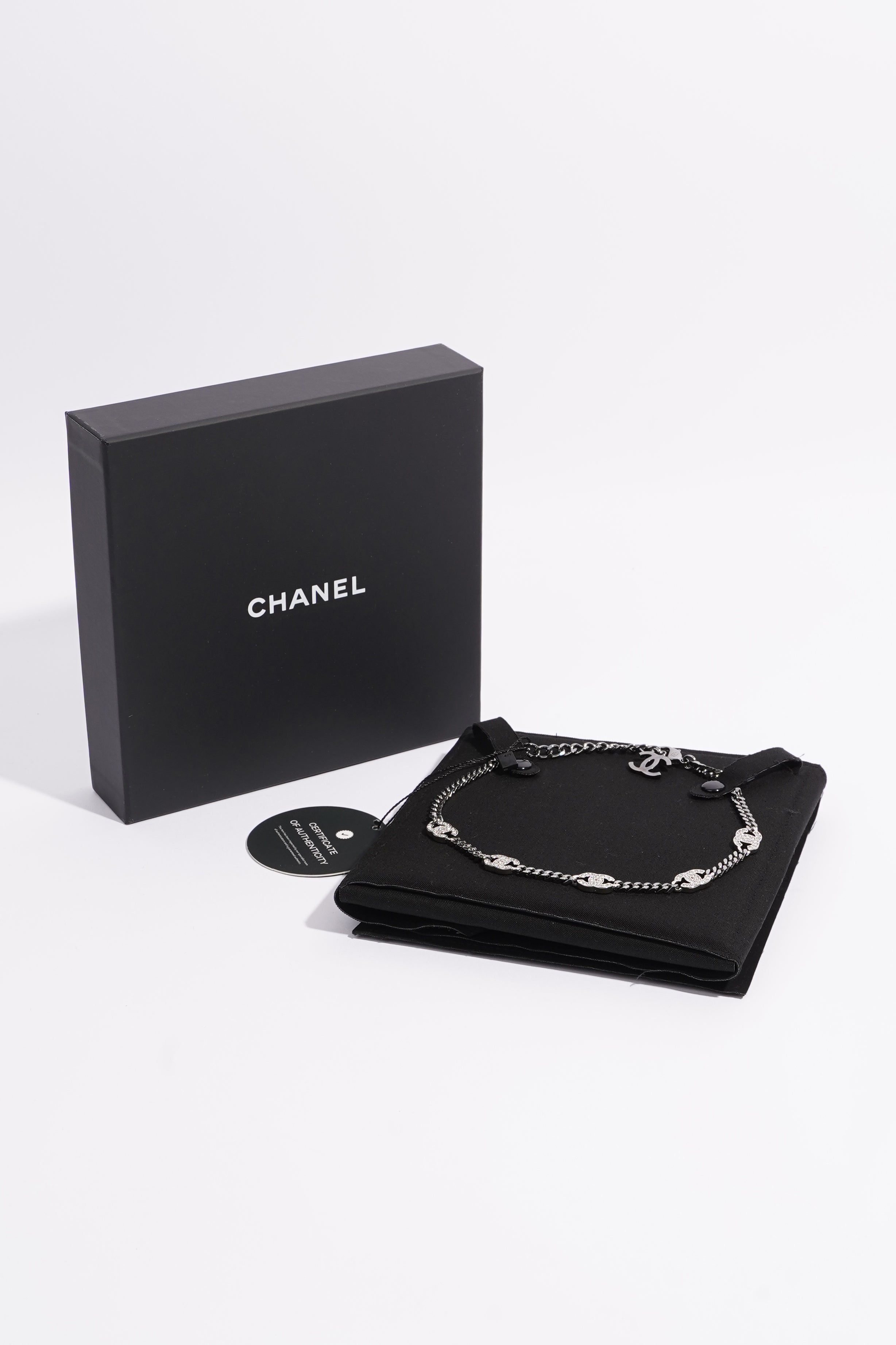 Chanel Womens CC Chocker Gun Metal Finish Base Metal 2021