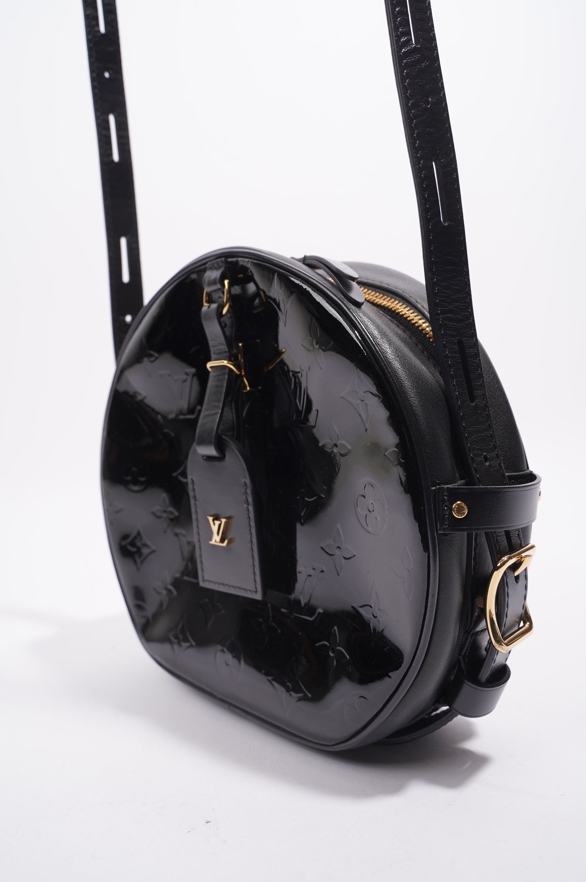 Louis Vuitton Boite Chapeau Souple Bag Black Vernis Leather