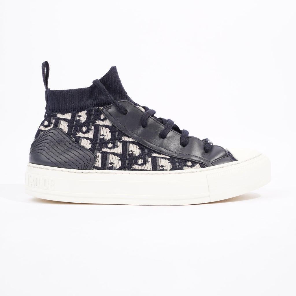 Christian Dior Womens Walk n' Dior High Top Blue / White EU 38 / UK 5