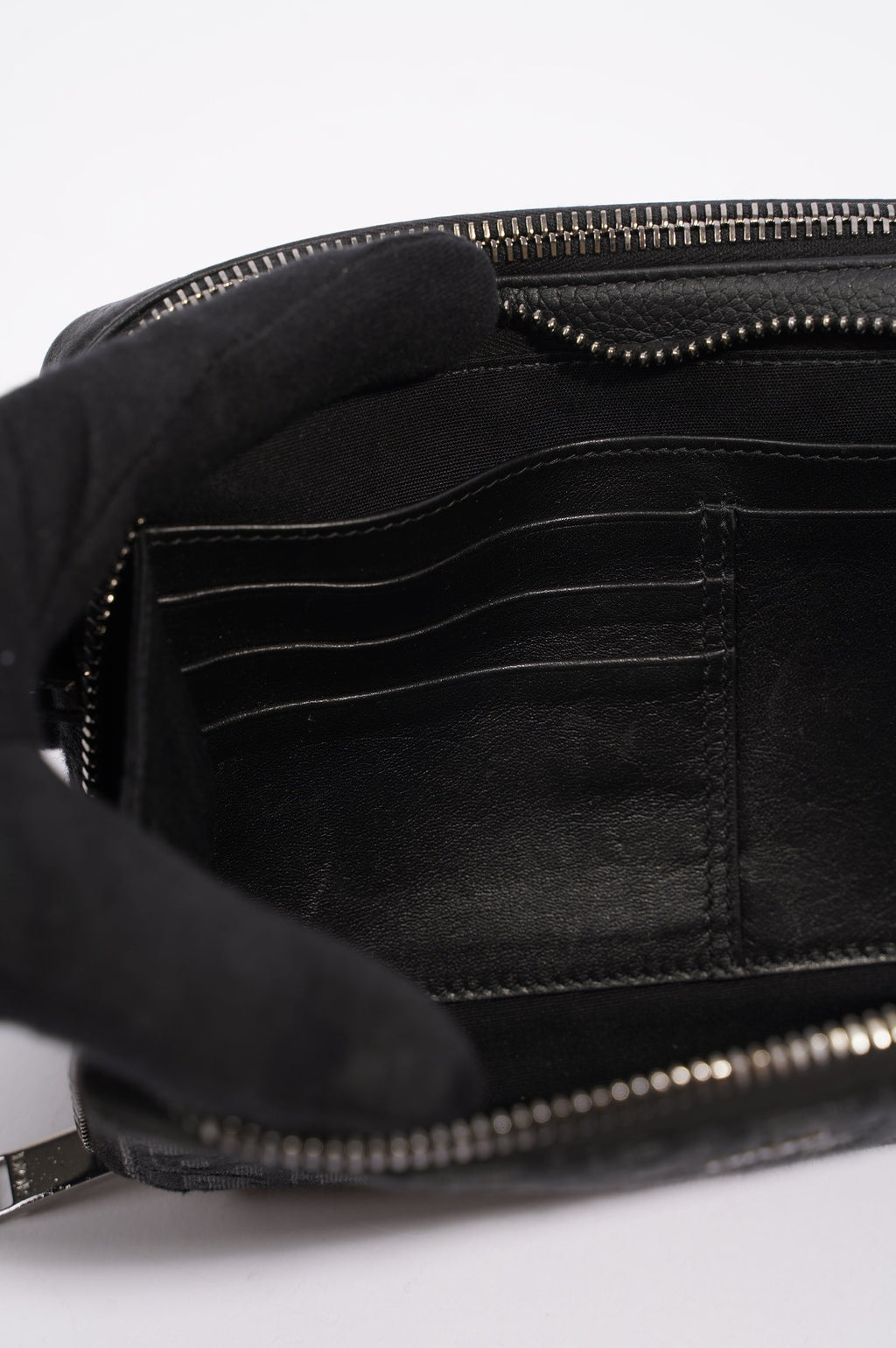 Christian Dior Mens Double Zip Crossbody Black Oblique Canvas
