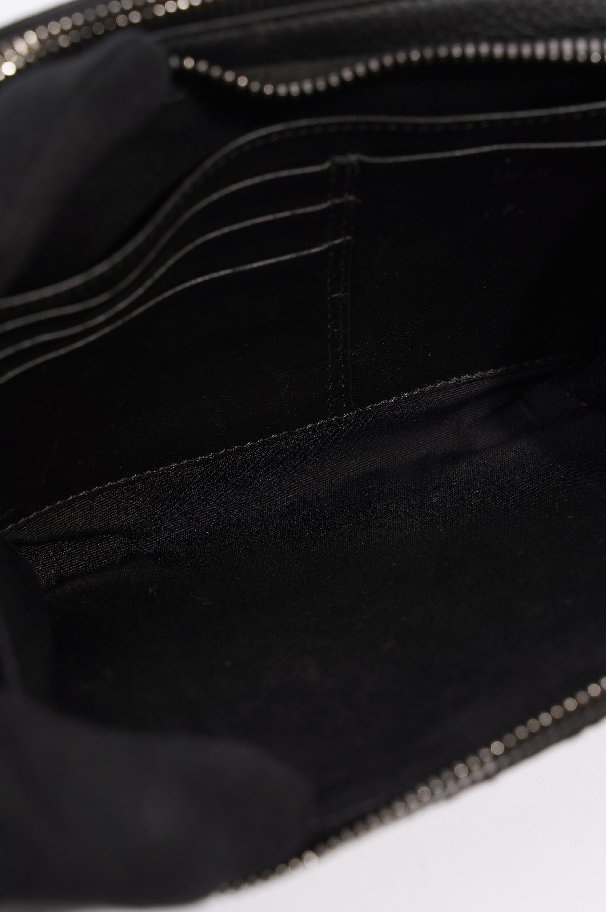 Christian Dior Mens Double Zip Crossbody Black Oblique Canvas