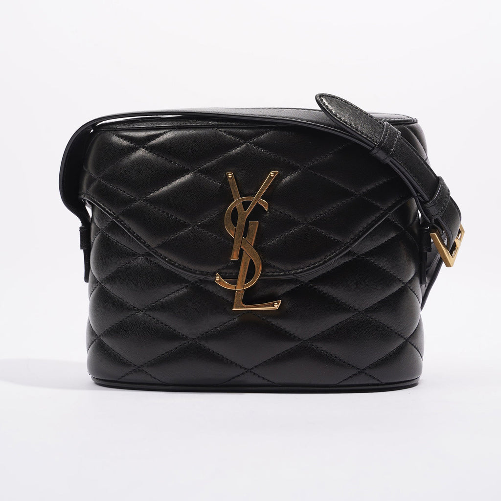 Saint Laurent Womens June Quilted Box Bag Black