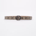 Gucci Womens Skinny Interlocking Belt Supreme / Silver Mini