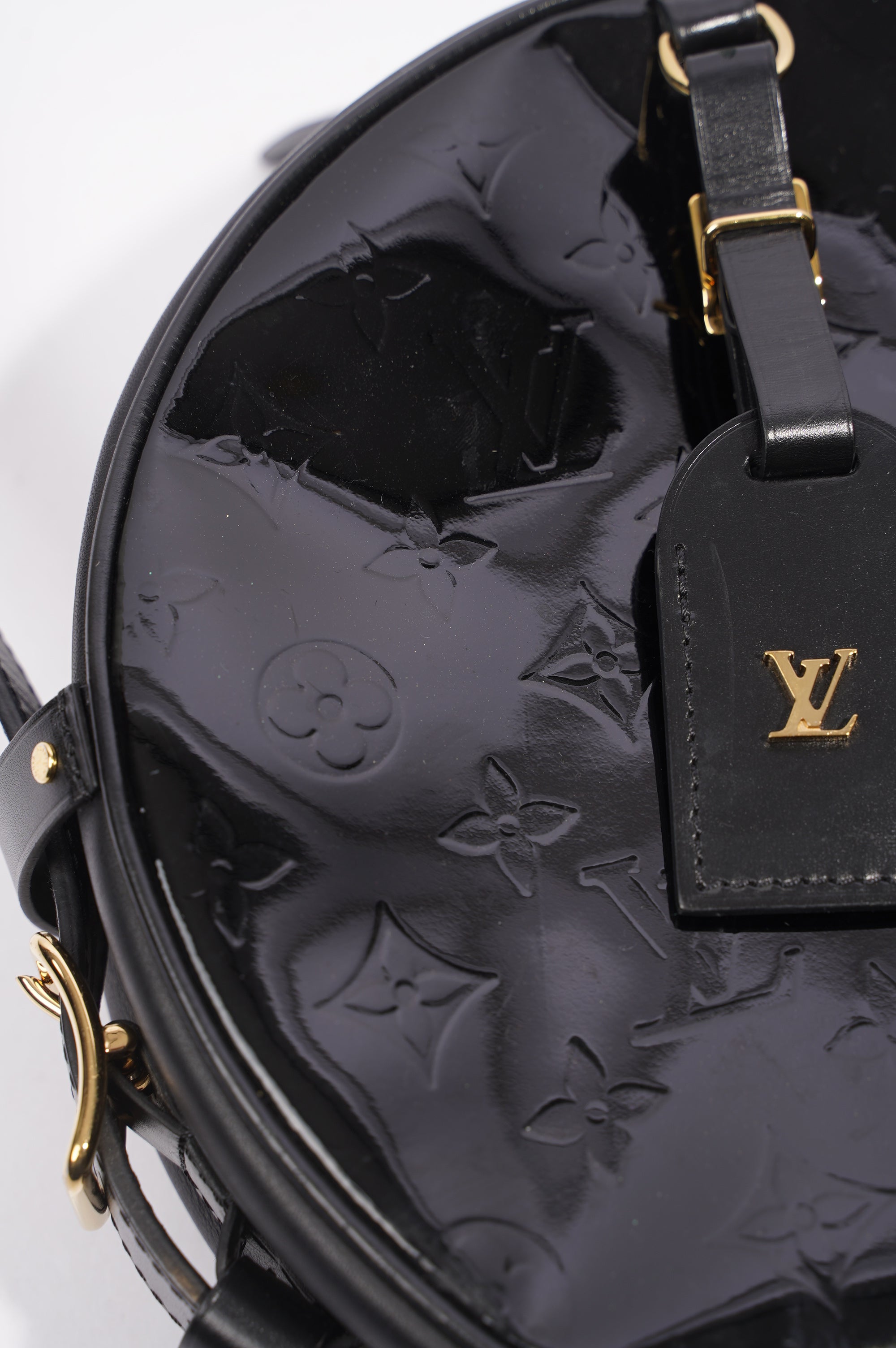 Louis Vuitton Boite Chapeau Souple Bag Black Vernis Leather