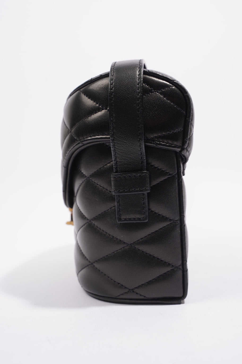 Saint Laurent Womens June Quilted Box Bag Black