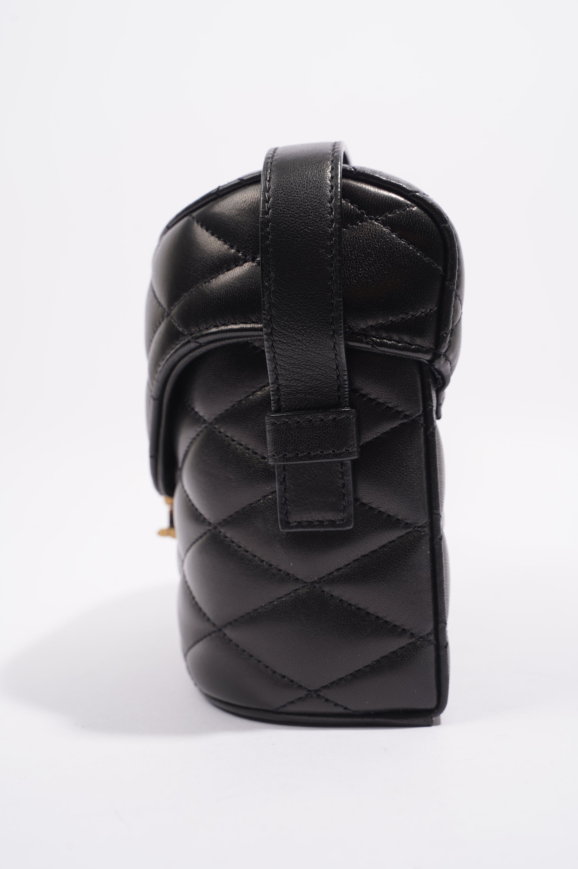 Saint Laurent Womens June Quilted Box Bag Black