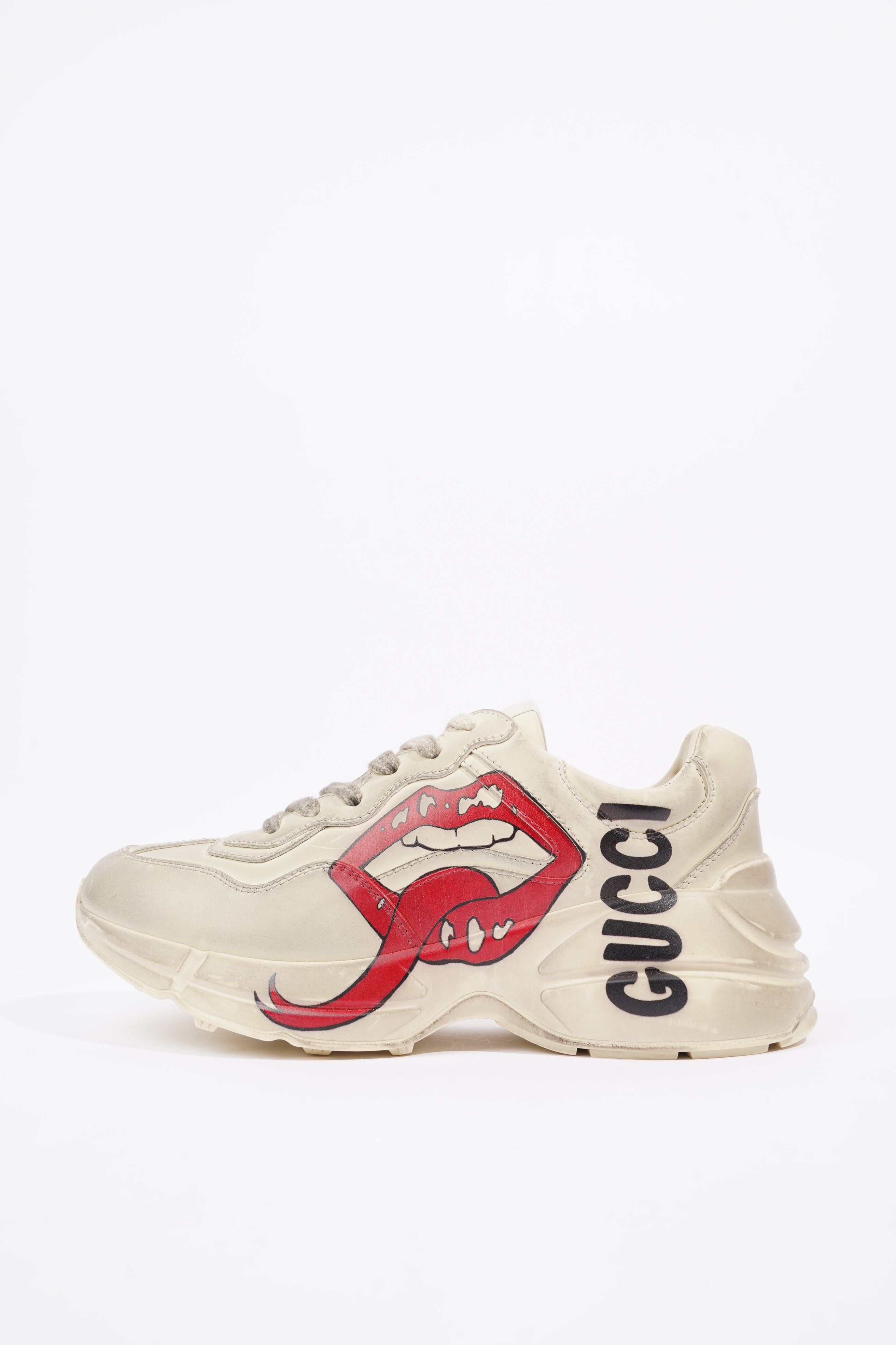 Gucci Womens Rhyton Cream Distressed EU 38 / UK 5