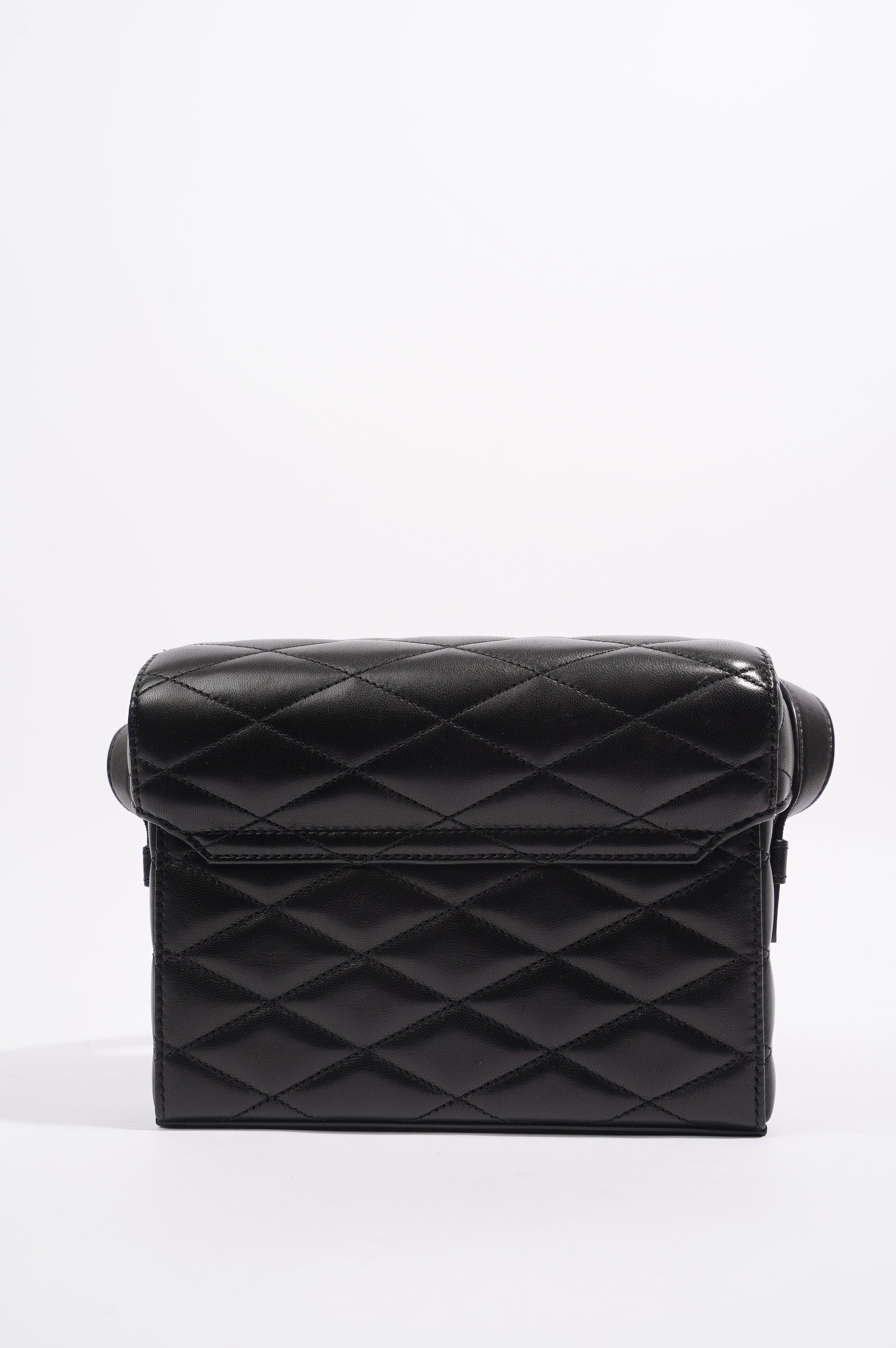 Saint Laurent Womens June Quilted Box Bag Black