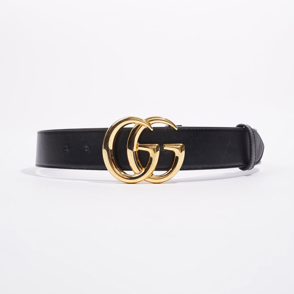 Gucci Mens Marmont Belt Black / Gold 80 cm / 32 "
