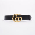 Gucci Mens Marmont Belt Black / Gold 80 cm / 32 "