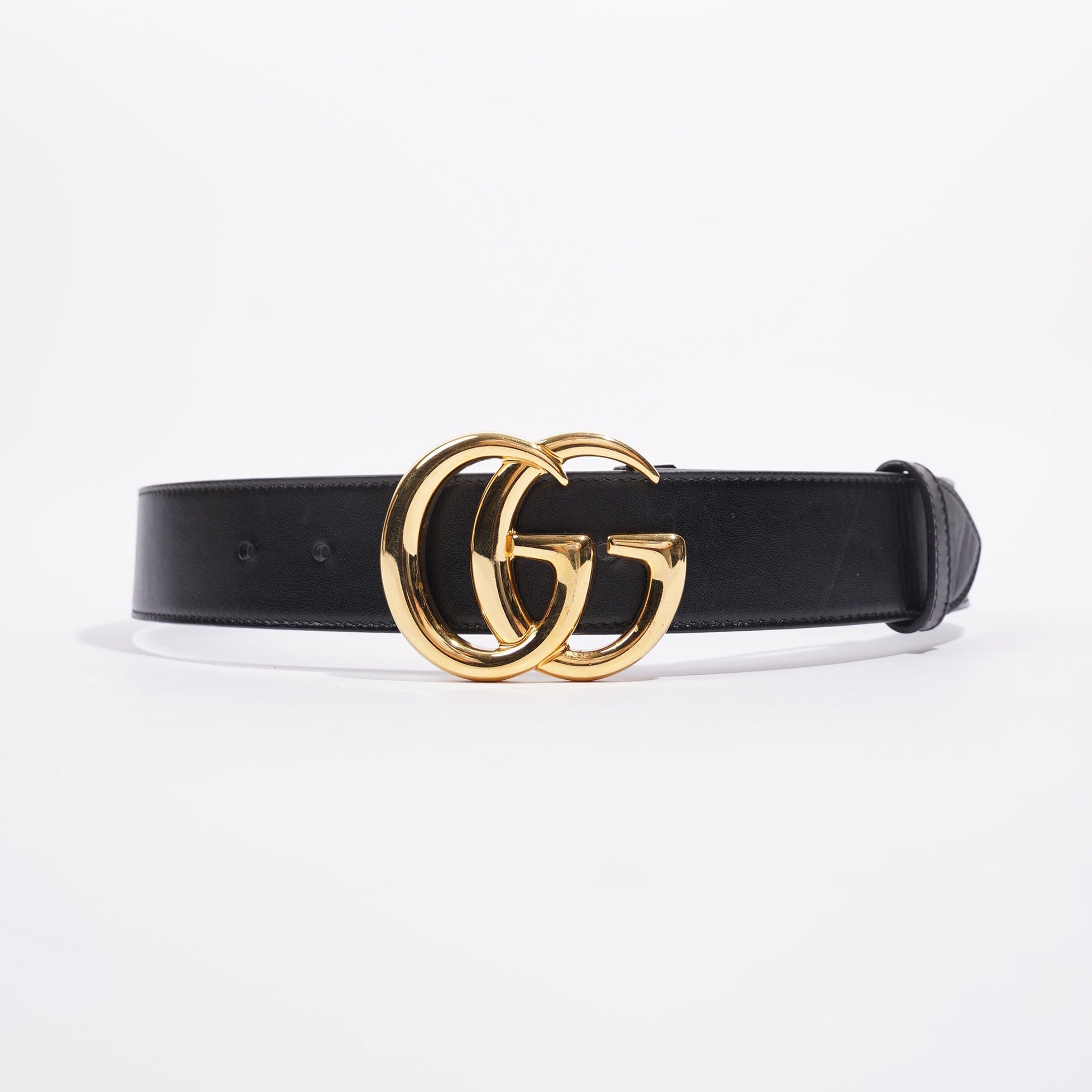Gucci Mens Marmont Belt Black / Gold 80 cm / 32 "