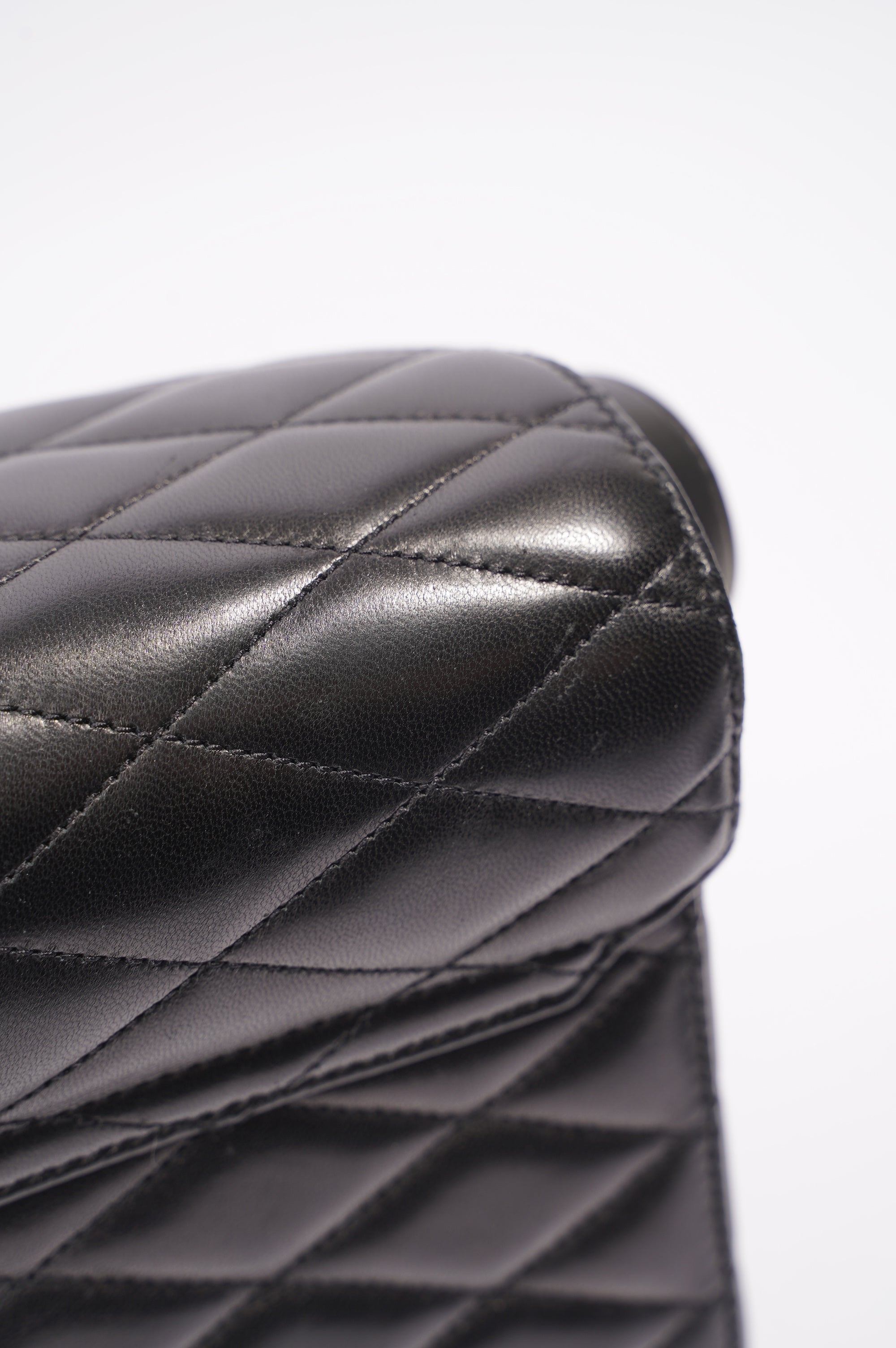 Saint Laurent Womens June Quilted Box Bag Black