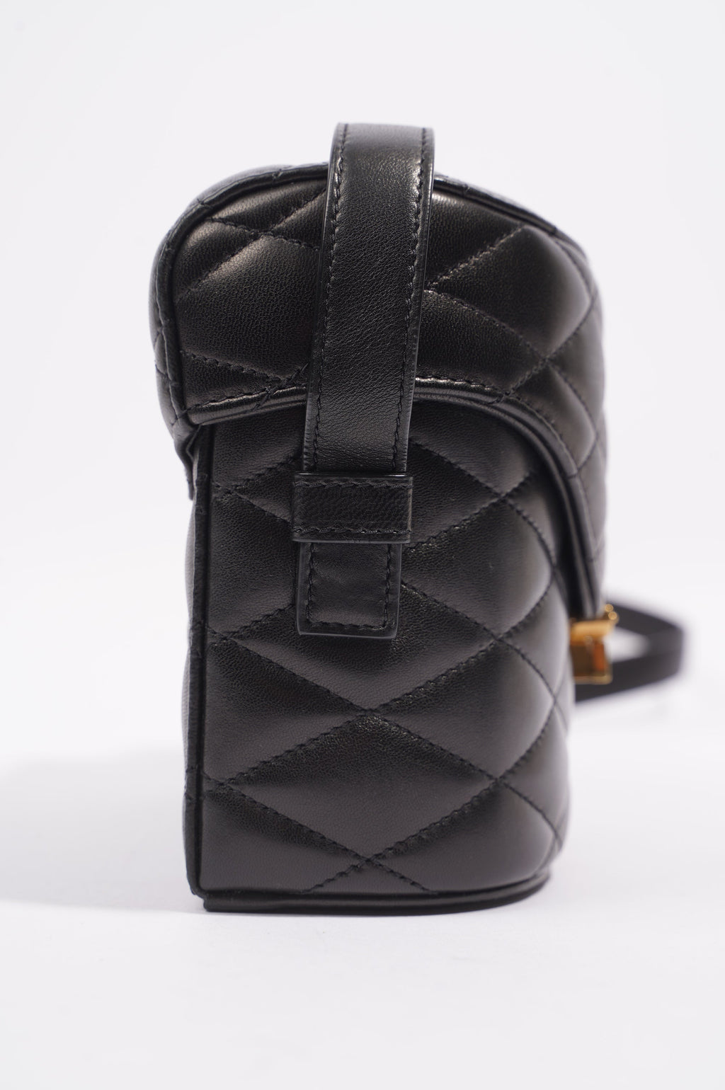 Saint Laurent Womens June Quilted Box Bag Black