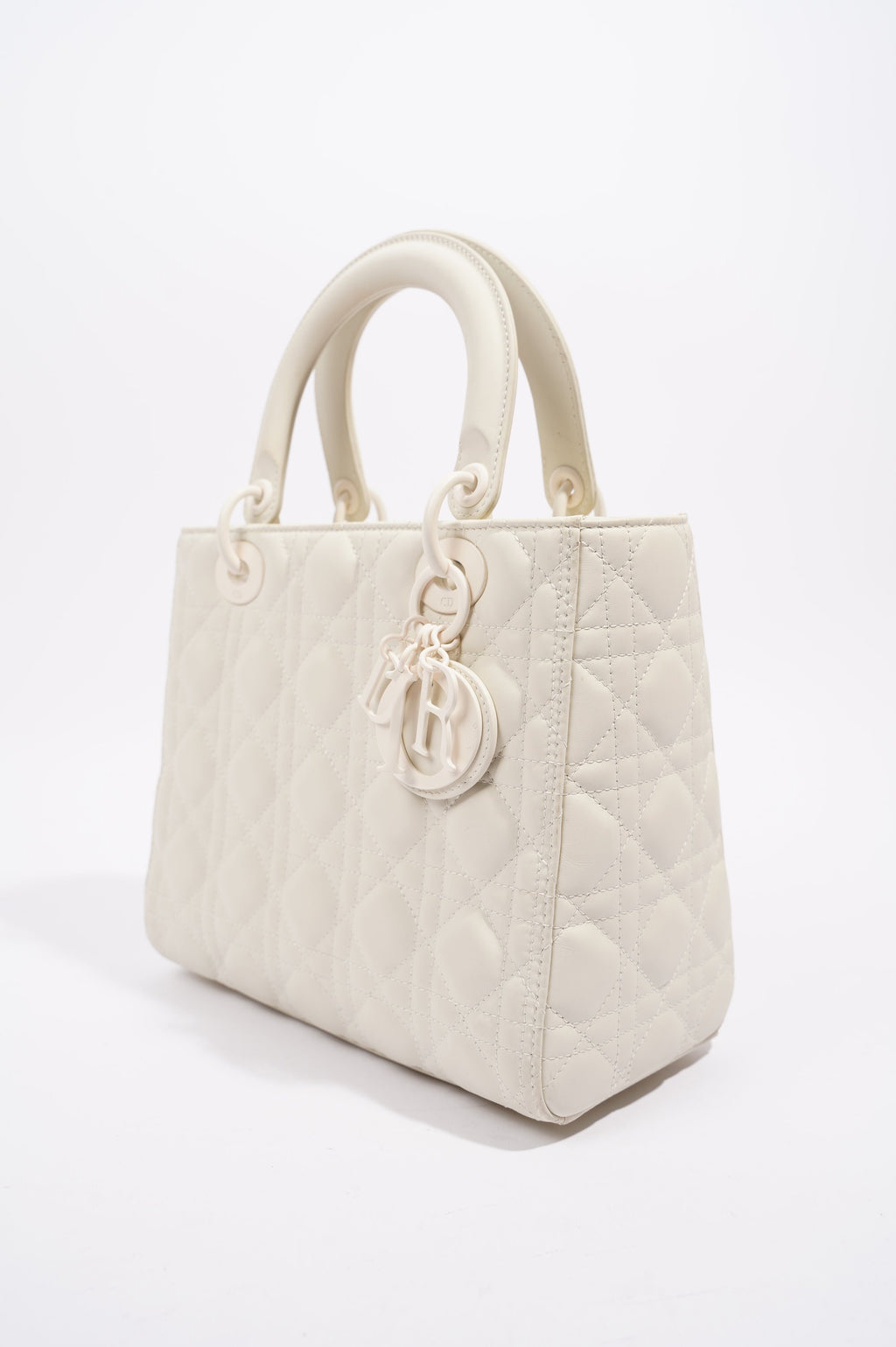 Christian Dior Womens Lady Dior White Medium
