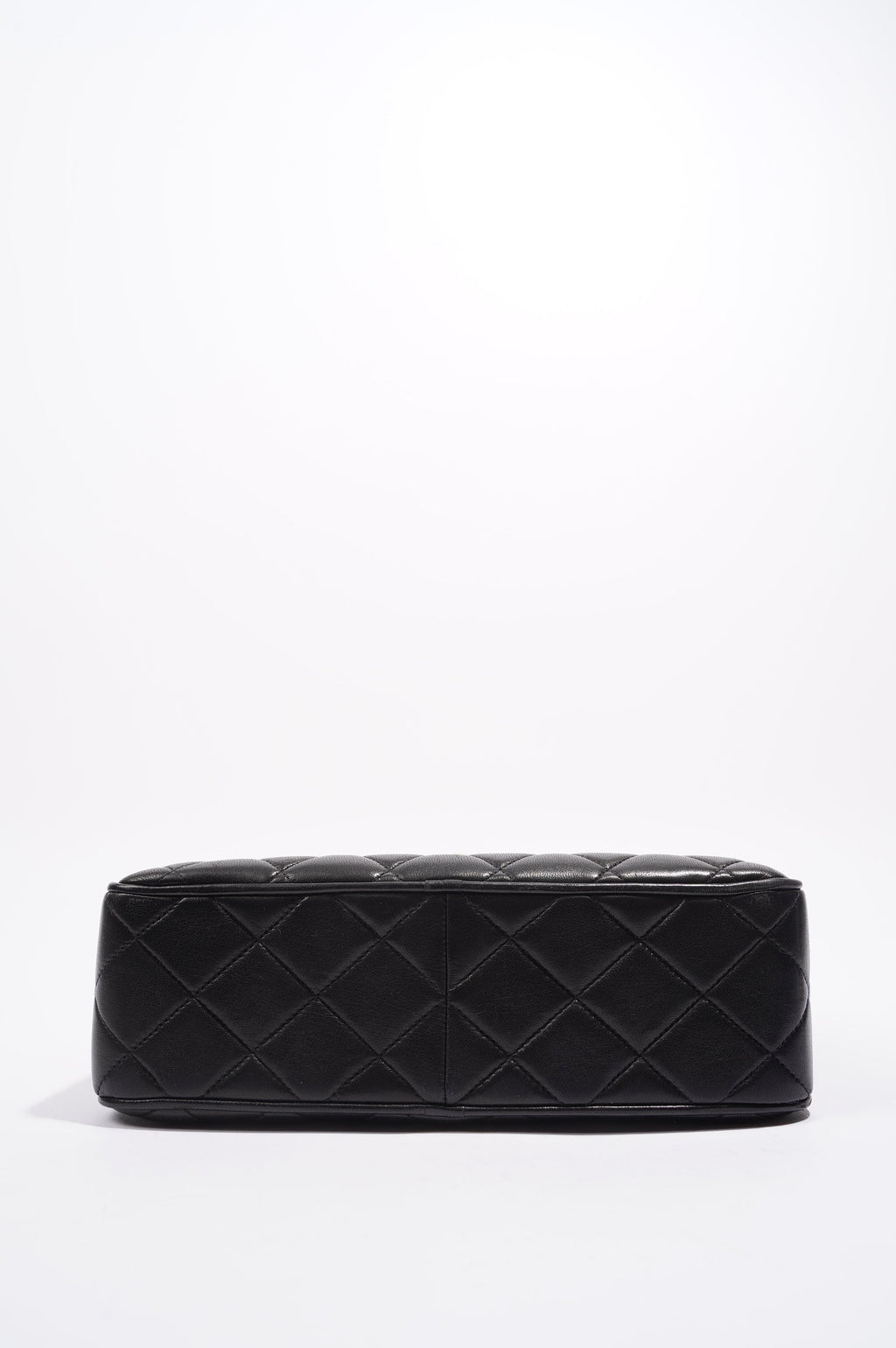 Chanel Womens Lambskin Evening Square Tassel Bag Black / Gold