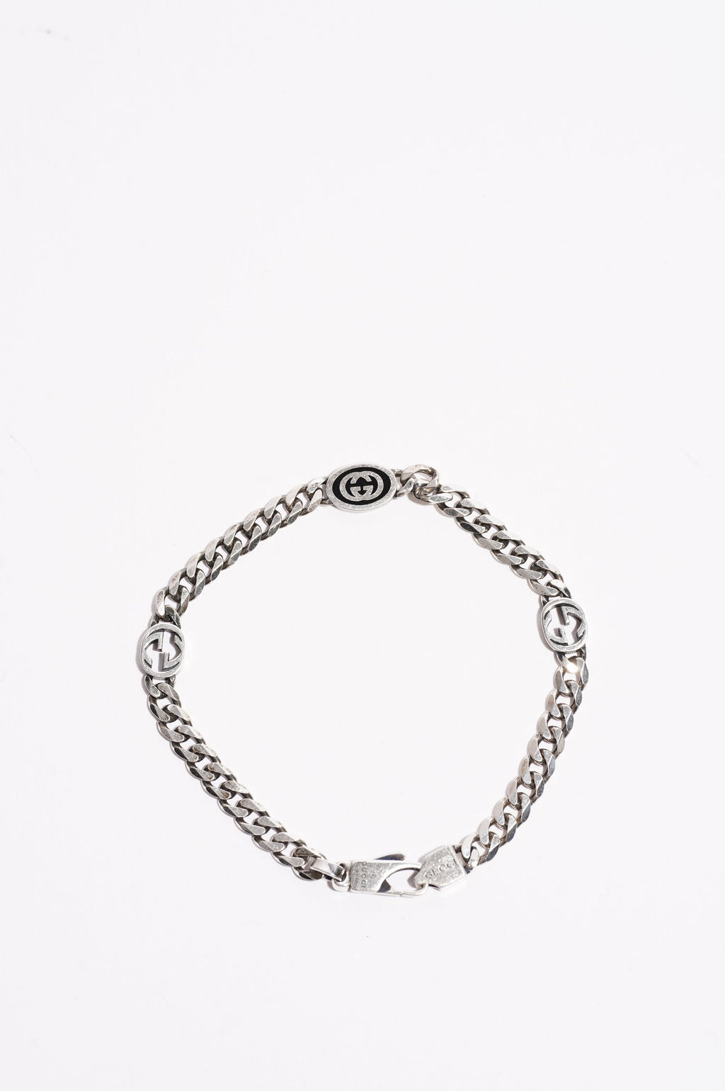 Gucci Womens Interlocking G Bracelet Silver
