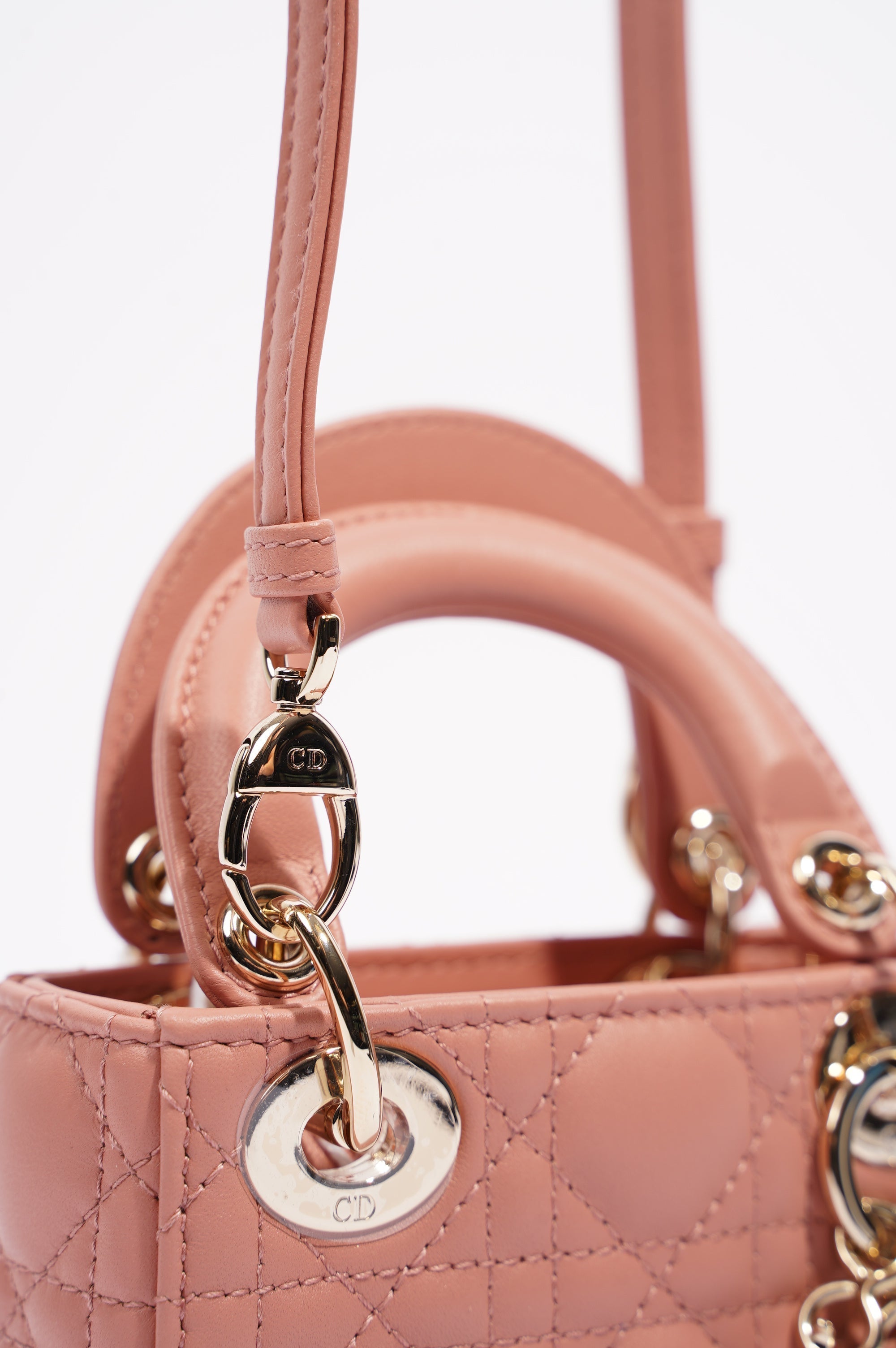 Christian Dior Womens Lady Dior Pink Micro