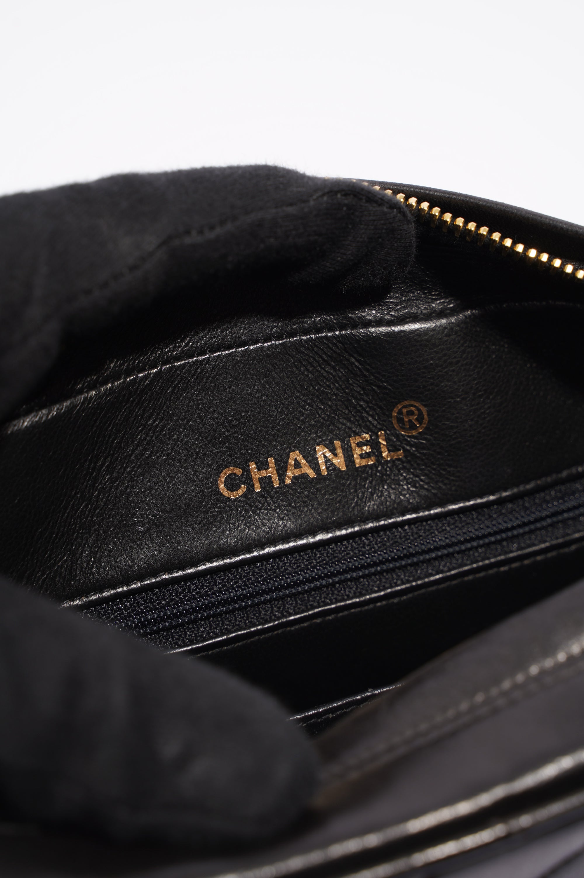 Chanel Womens Lambskin Evening Square Tassel Bag Black / Gold