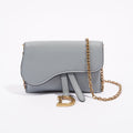 Christian Dior Womens Saddle Pouch Baby Blue Nano
