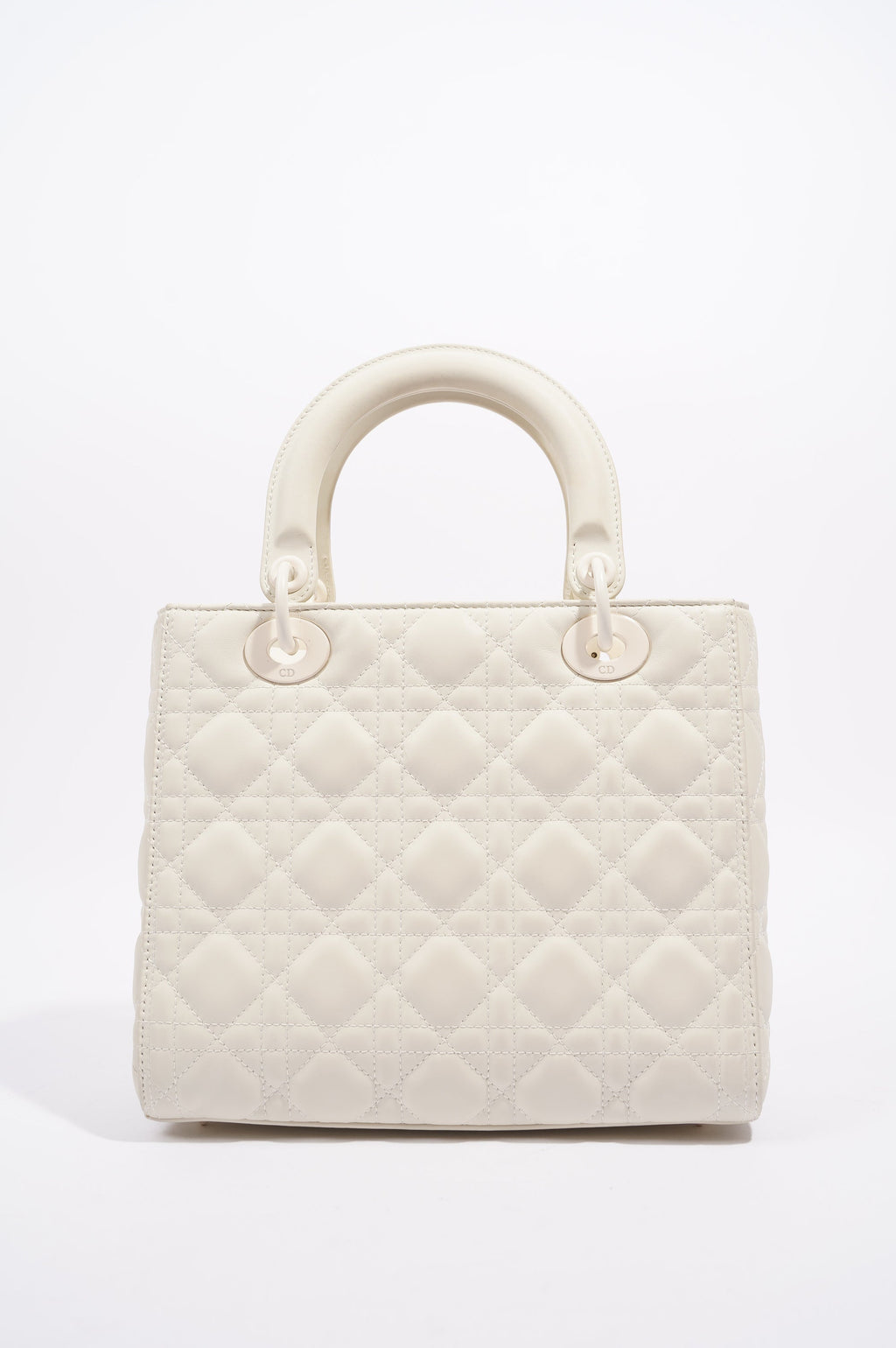 Christian Dior Womens Lady Dior White Medium