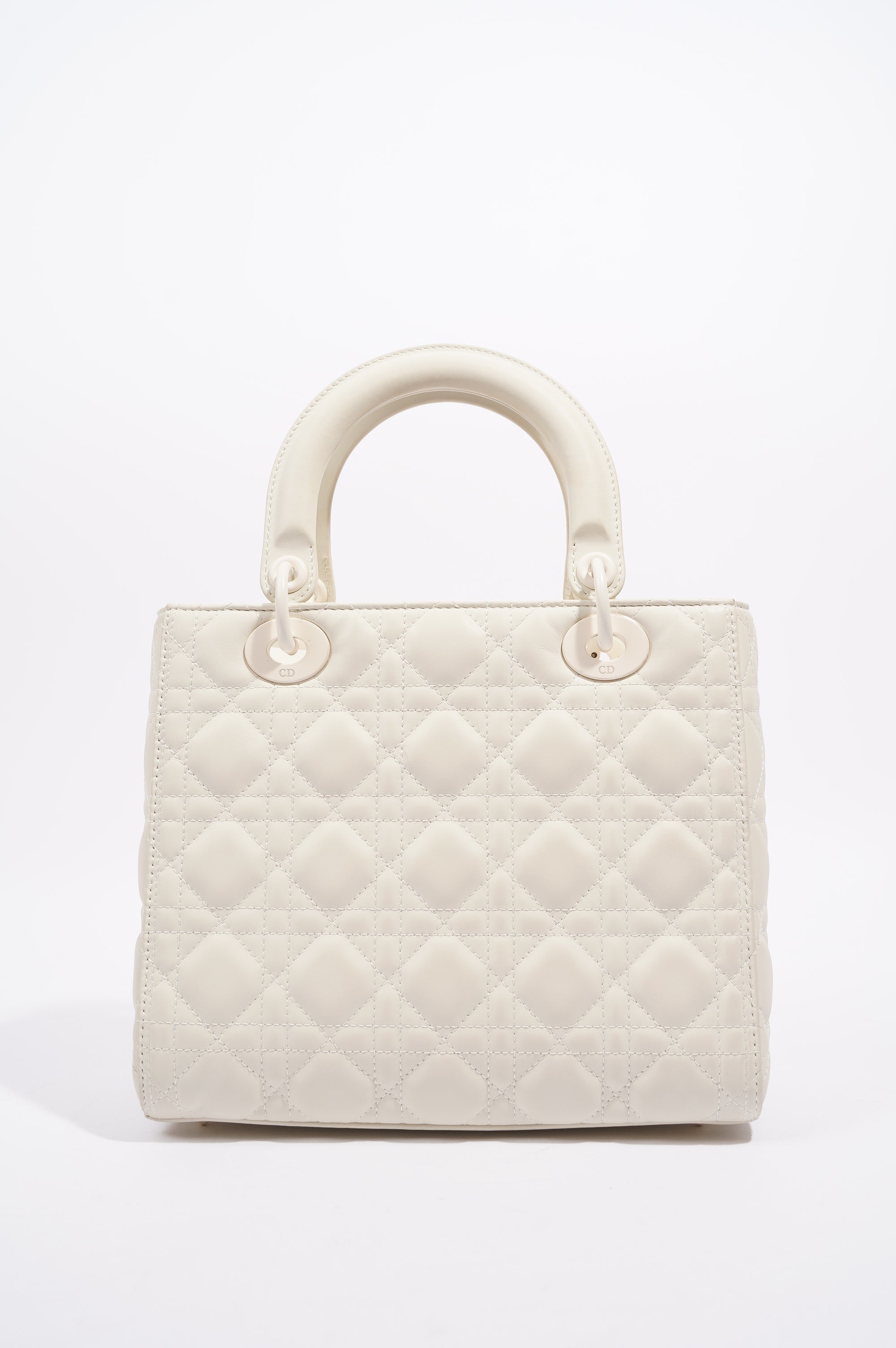 Christian Dior Womens Lady Dior White Medium