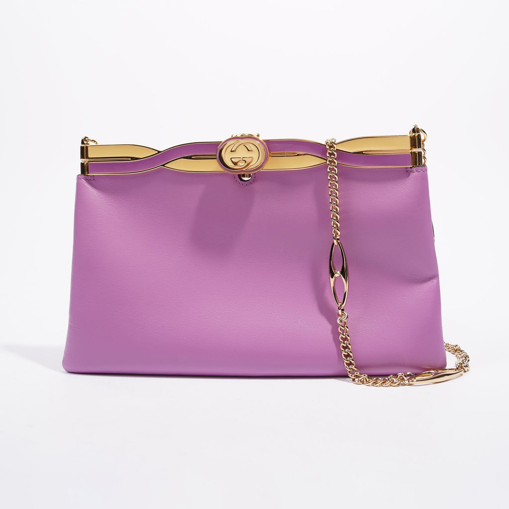 Gucci Womens Broadway Evening Bag Lilac