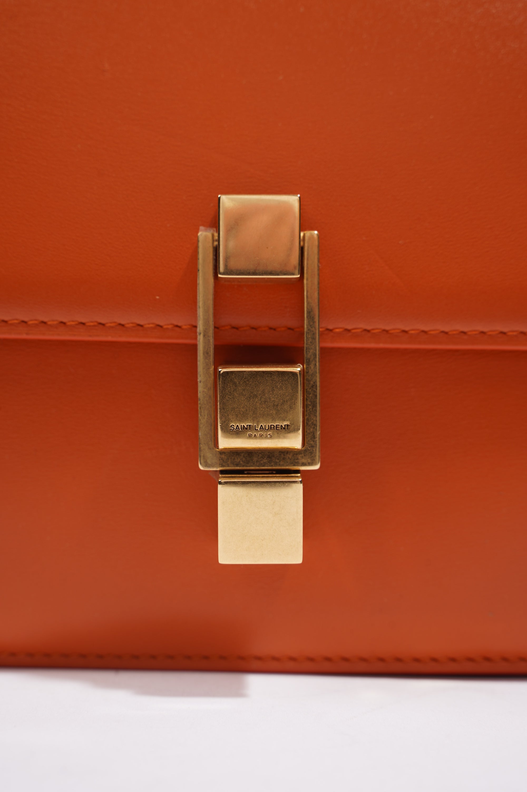 Saint Laurent Womens Le Carre Orange