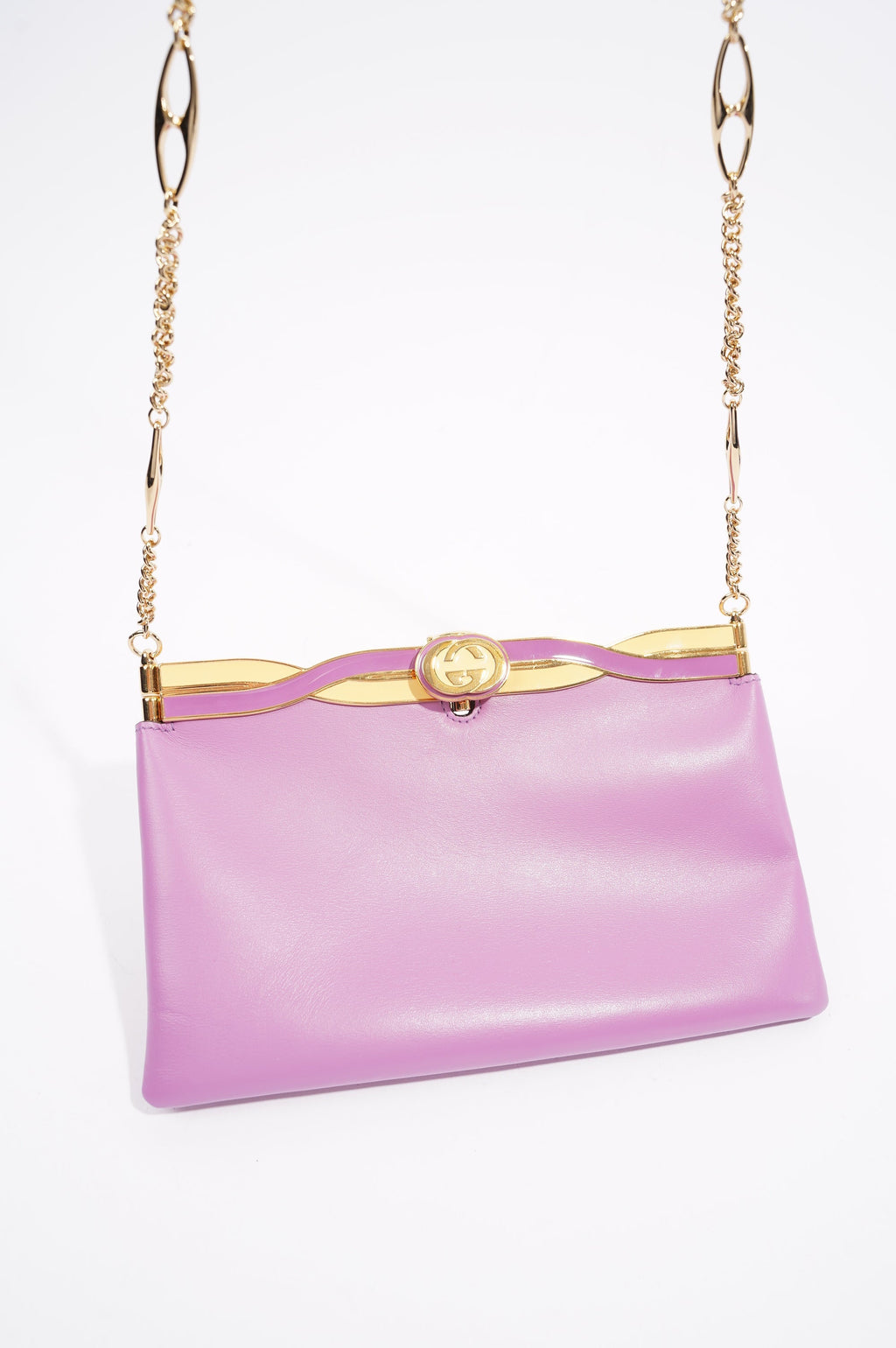 Gucci Womens Broadway Evening Bag Lilac