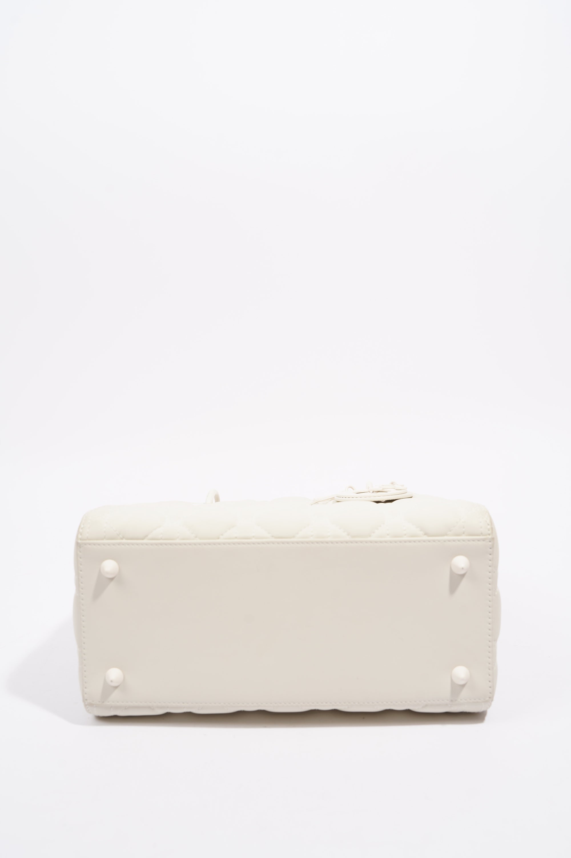 Christian Dior Womens Lady Dior White Medium