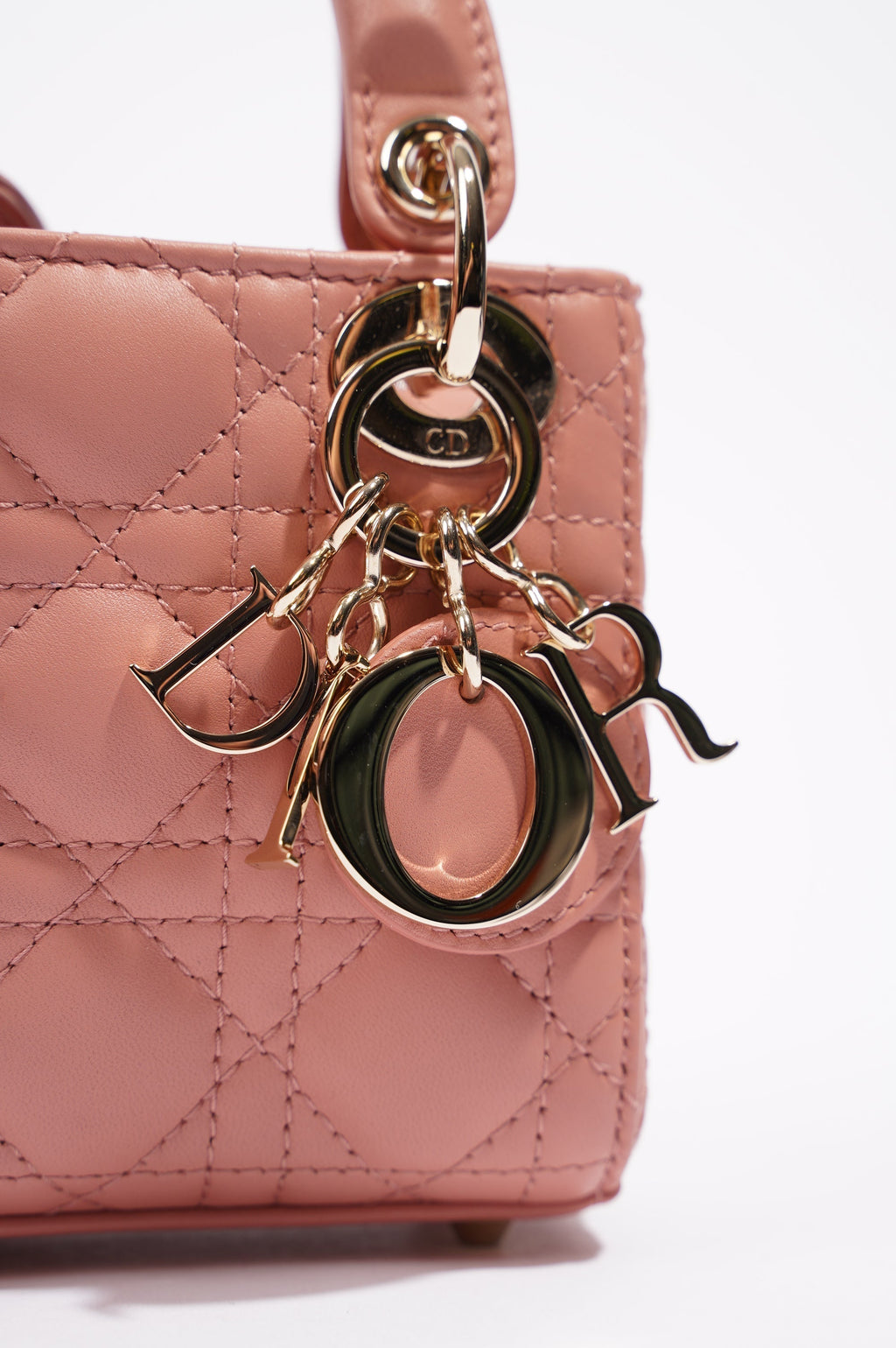 Christian Dior Womens Lady Dior Pink Micro