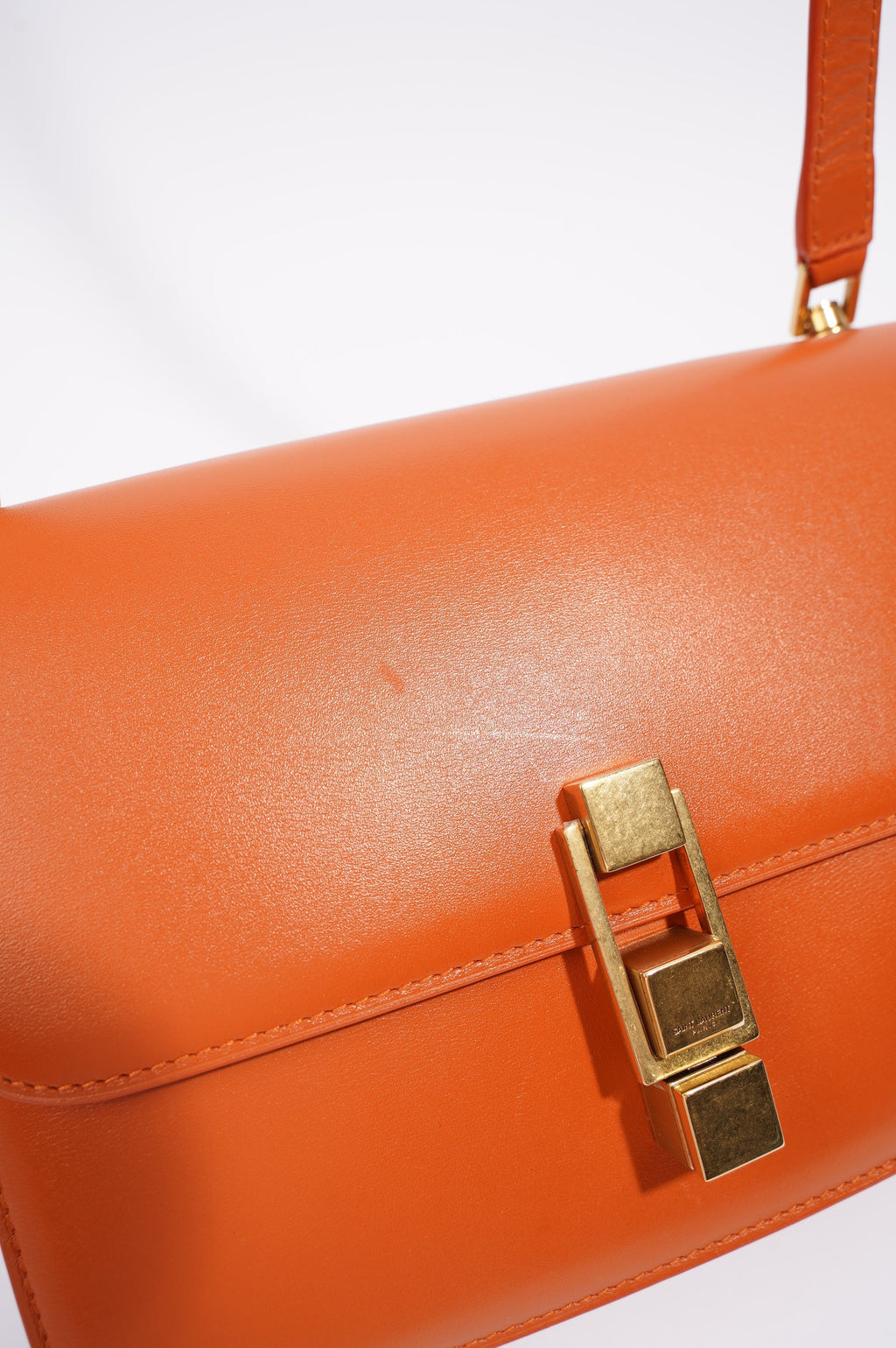 Saint Laurent Womens Le Carre Orange