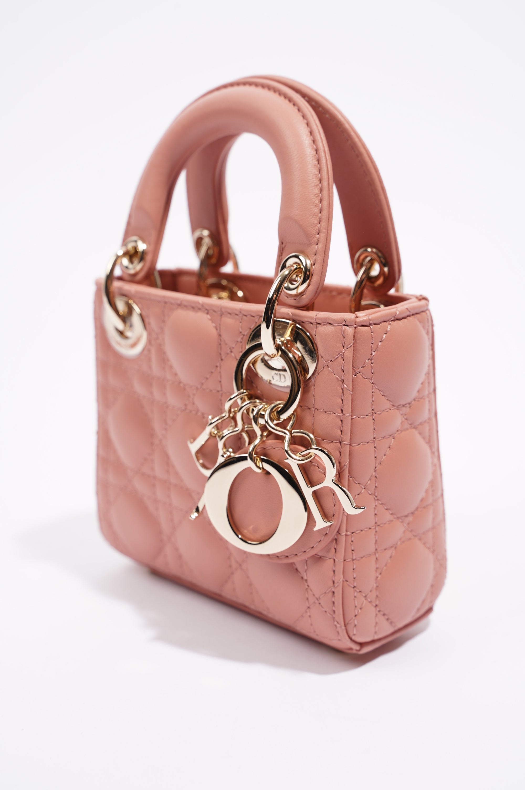 Christian Dior Womens Lady Dior Pink Micro