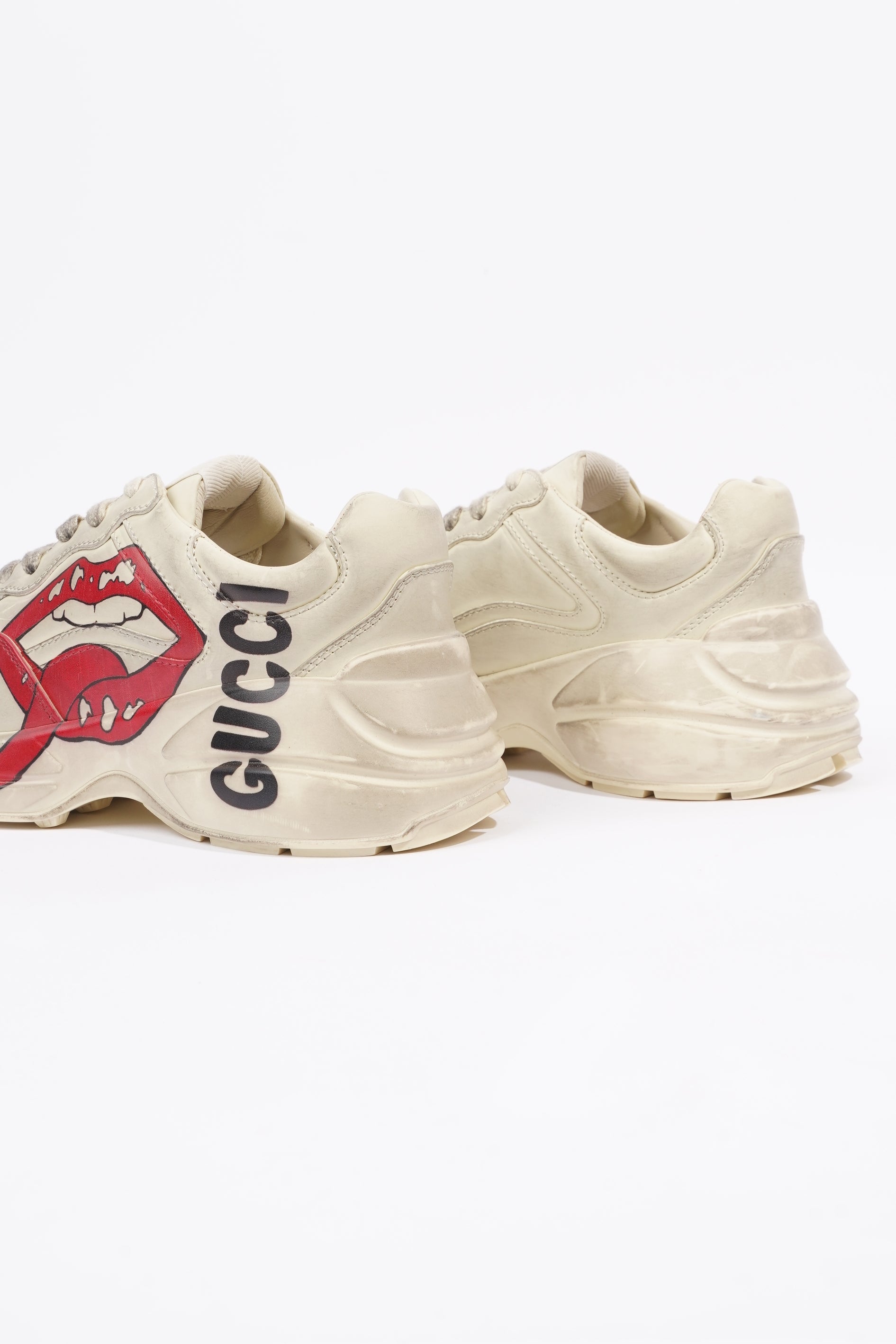 Gucci Womens Rhyton Cream Distressed EU 38 / UK 5