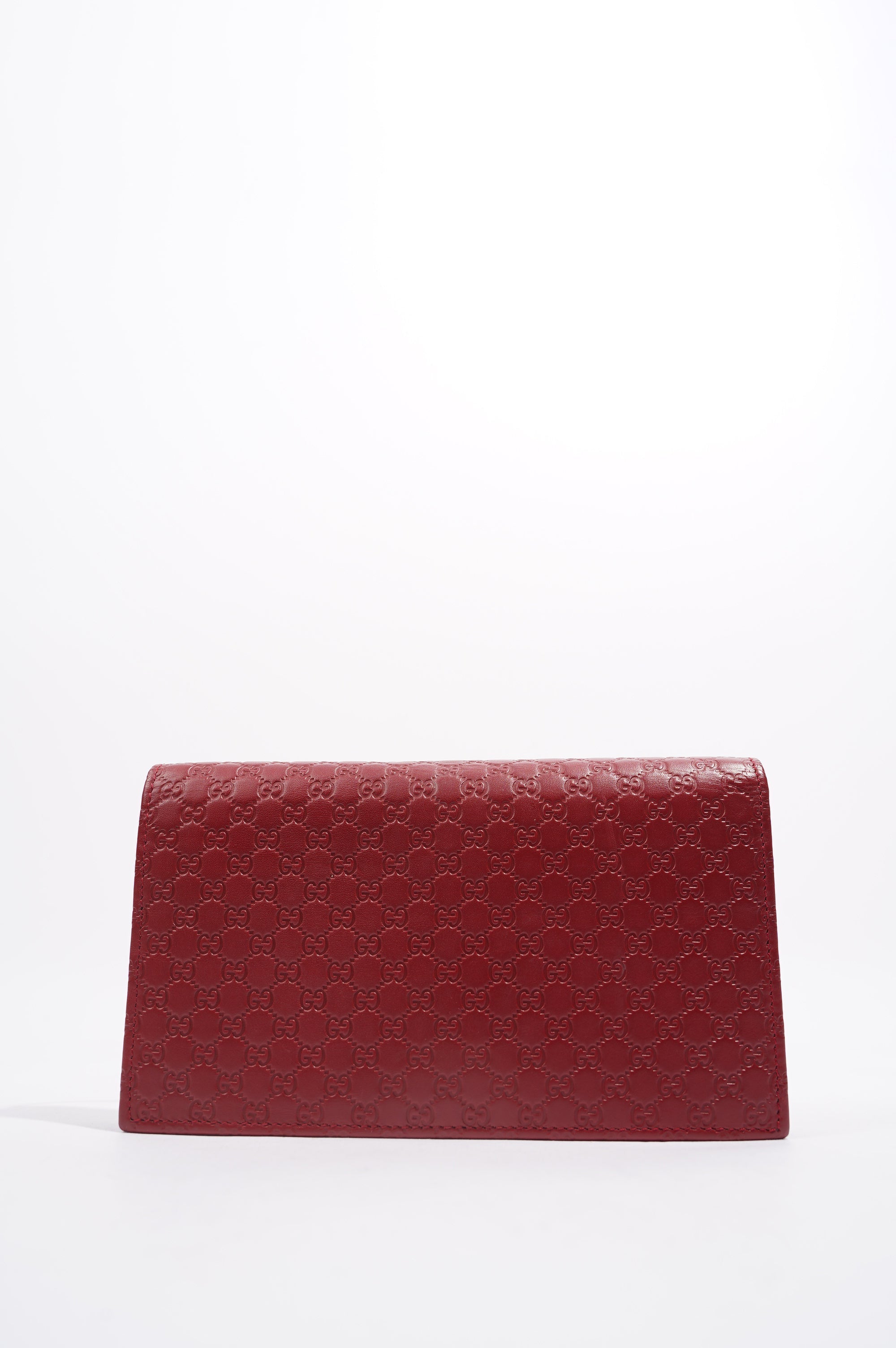 Gucci Womens Micro Guccissima Flap Crossbody Red Leather