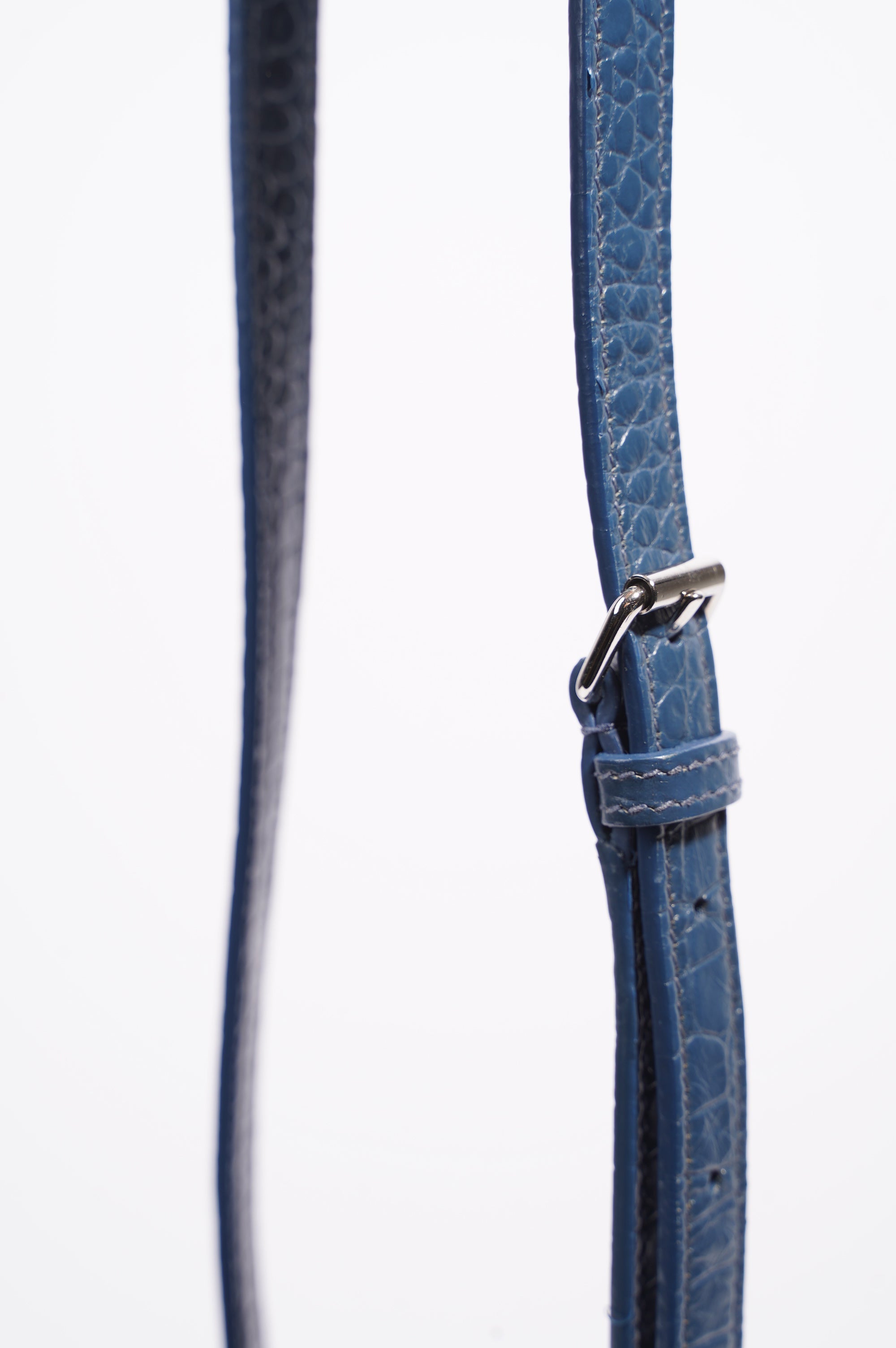 Saint Laurent Womens Sac De Jour Navy Croc Baby